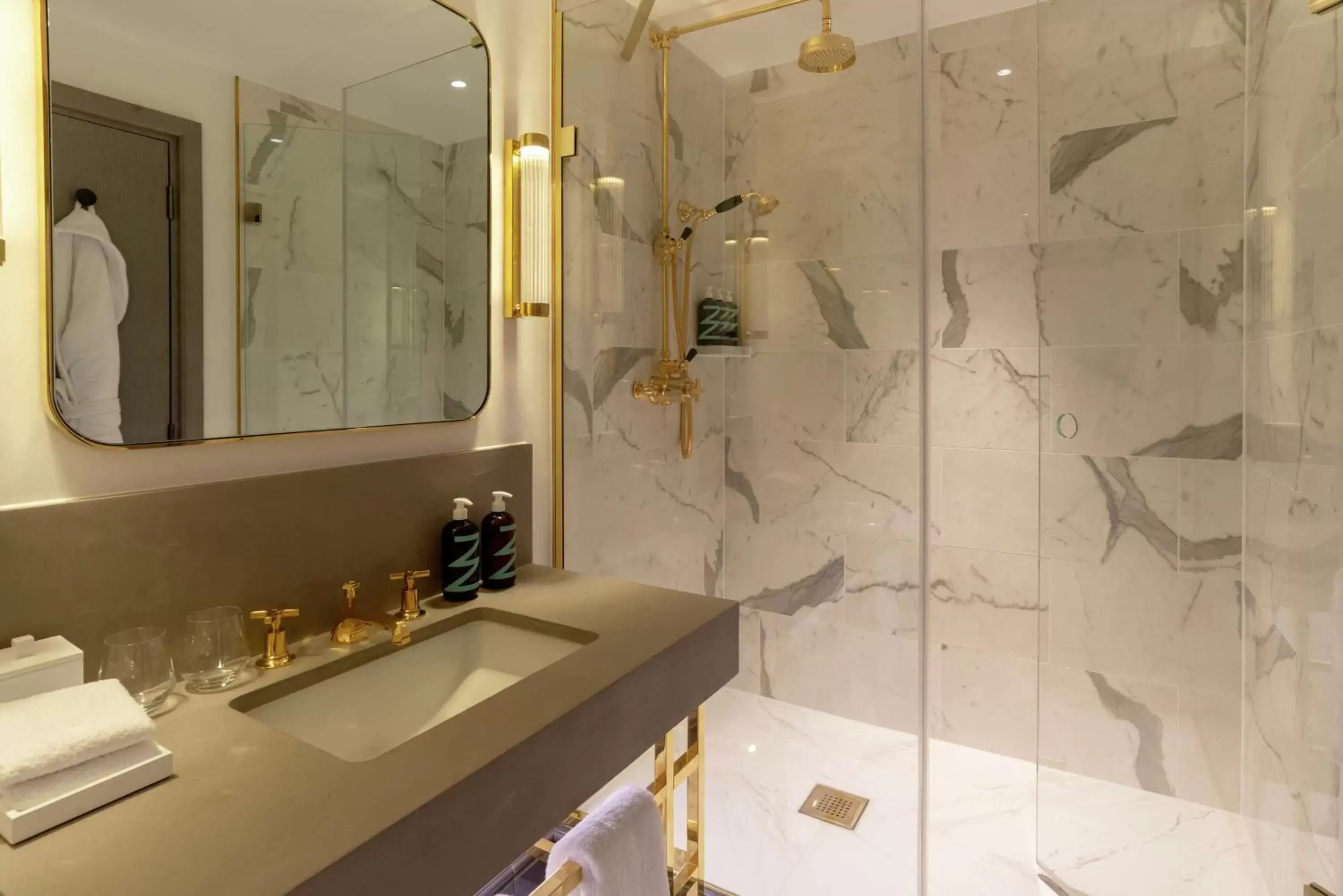 Bathroom in Hart Shoreditch Hotel London, Curio Collection by Hilton