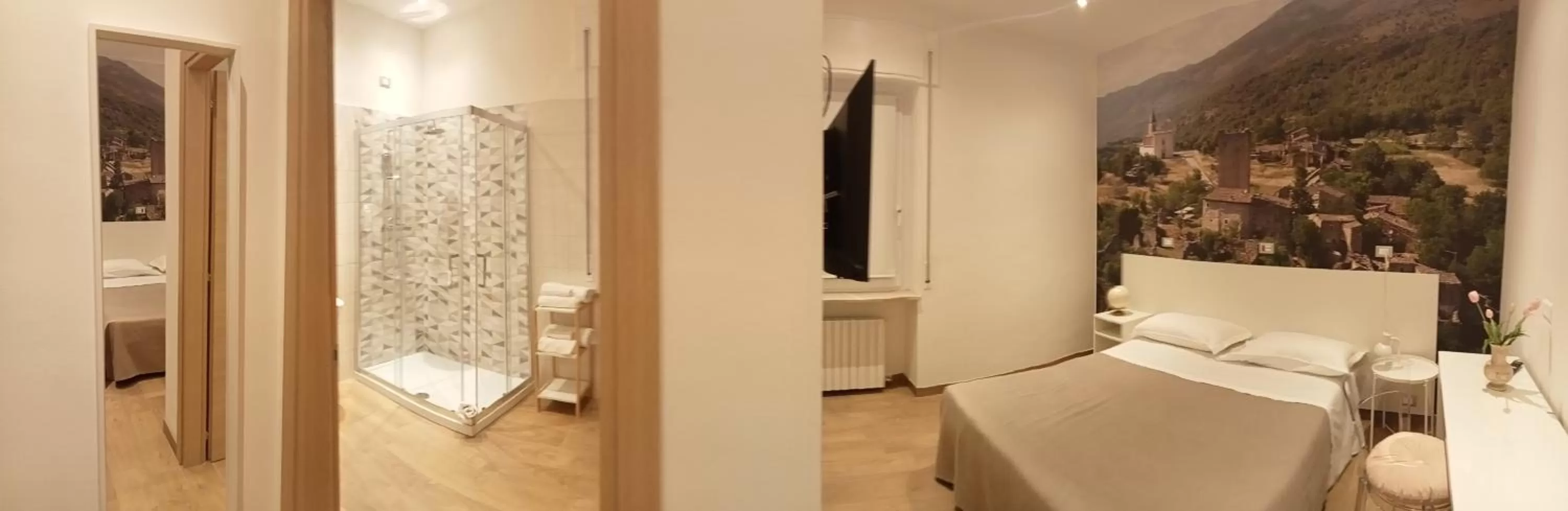 Shower in Hotel Porta Rivera