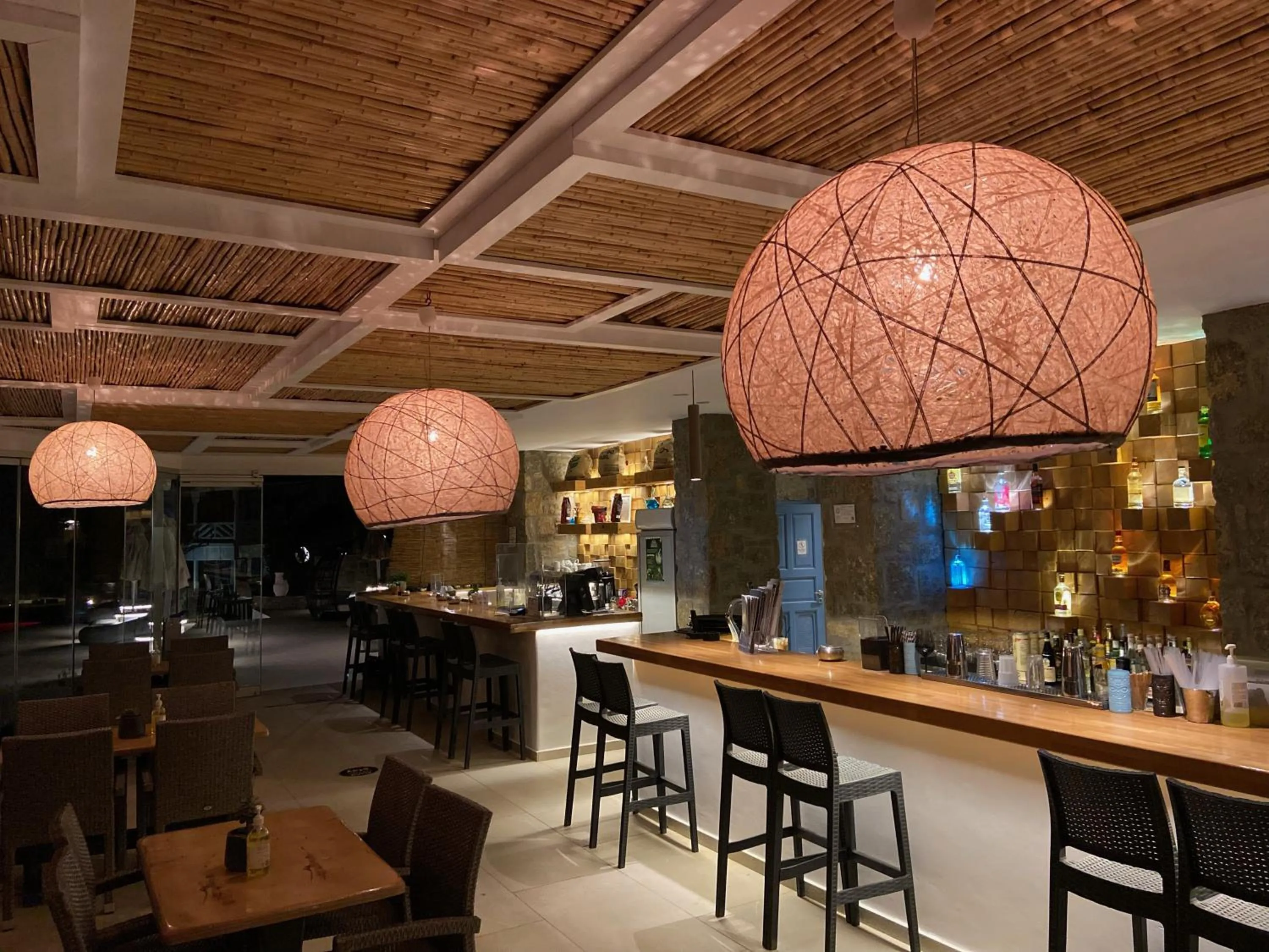 Lounge or bar in Panormos Village Hotel