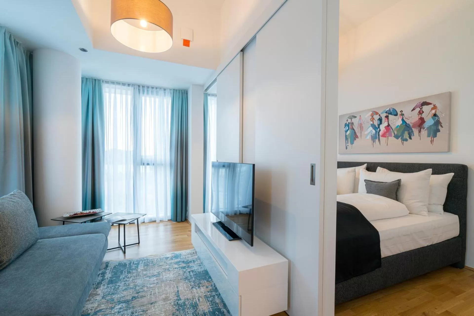 Bed in Vienna Residence, Marina Tower - Danube