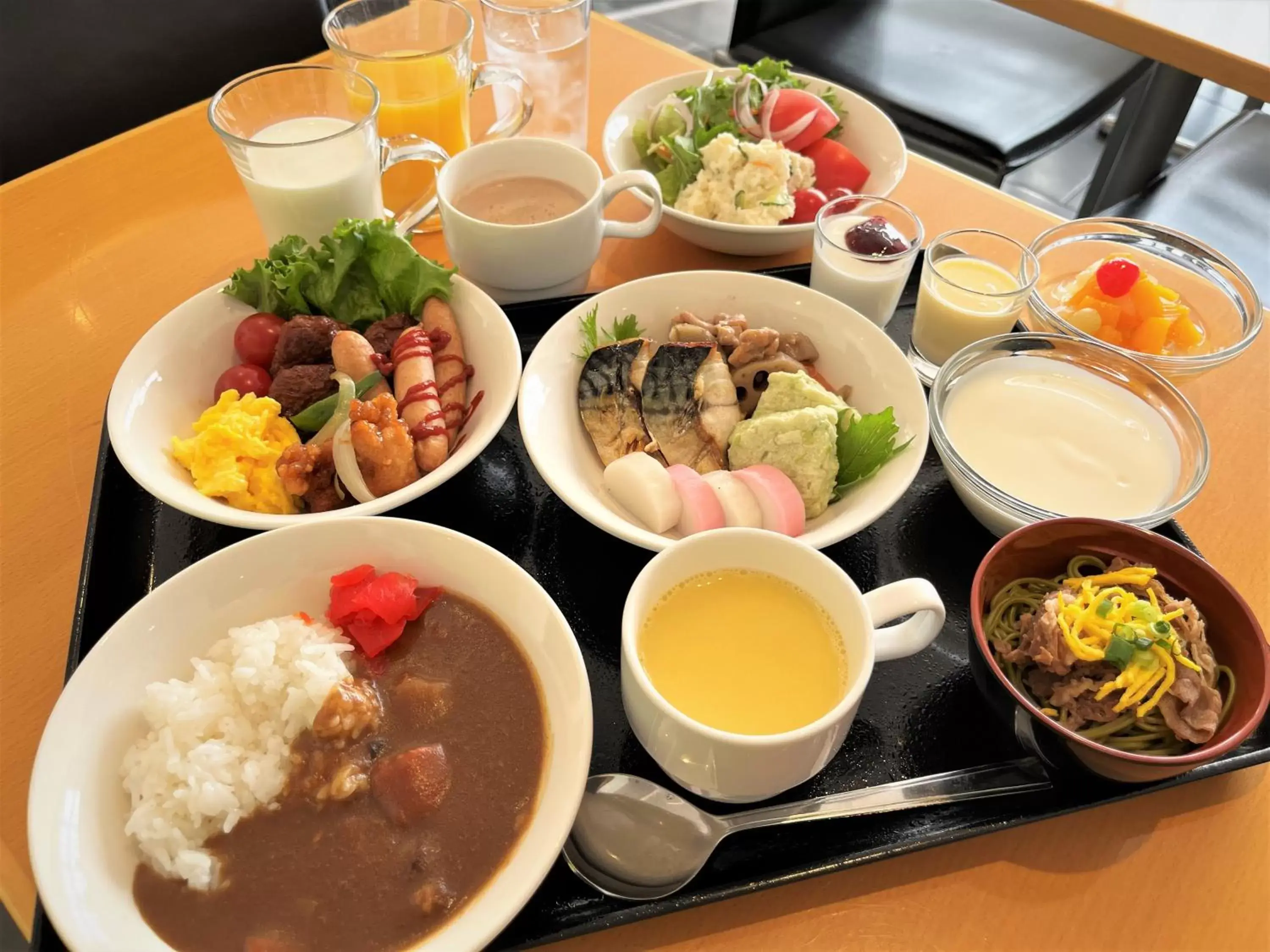 Buffet breakfast in Green Rich Hotel Yamaguchi Yuda Onsen