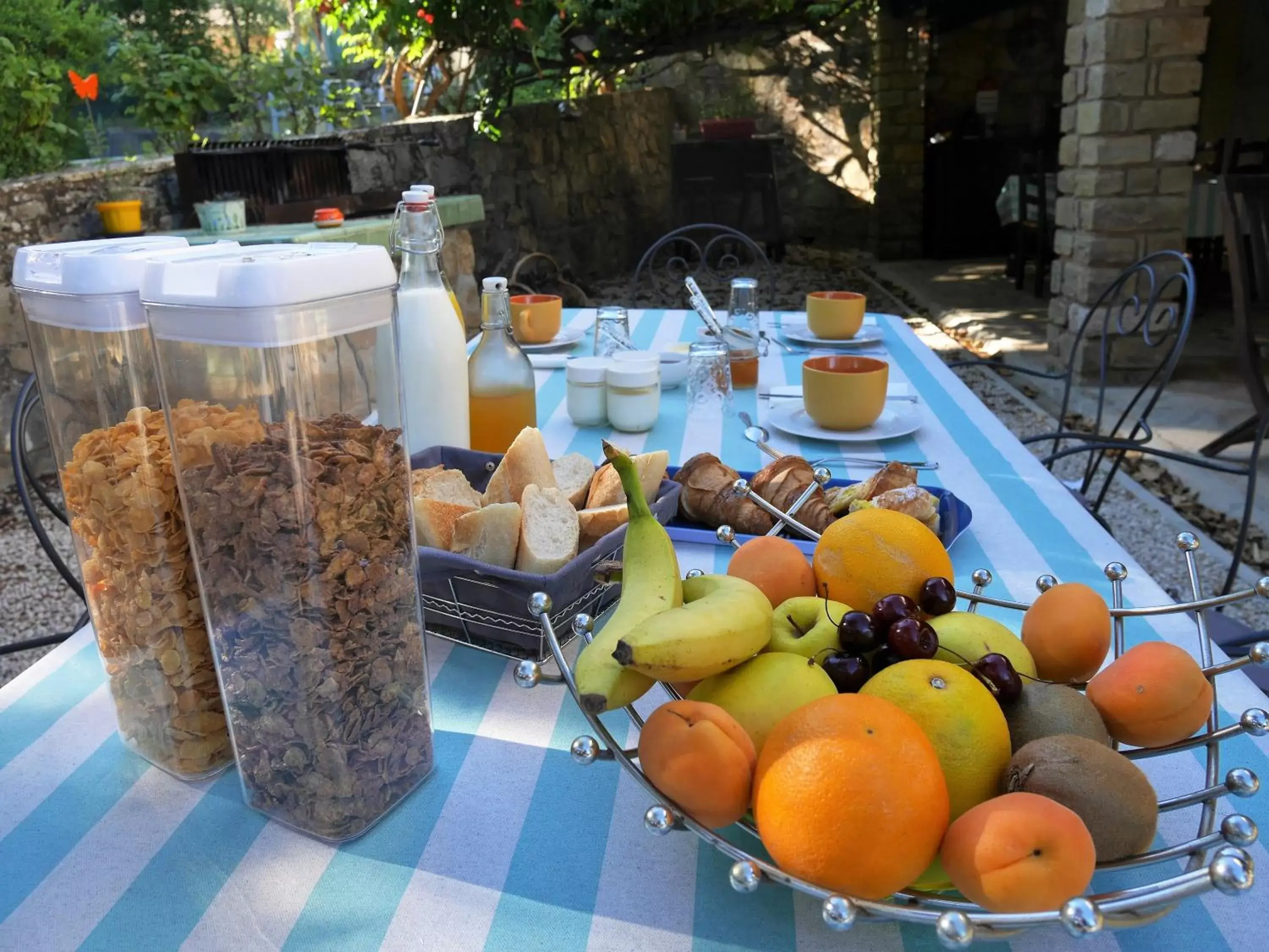 Continental breakfast in Le Mas des Oliviers