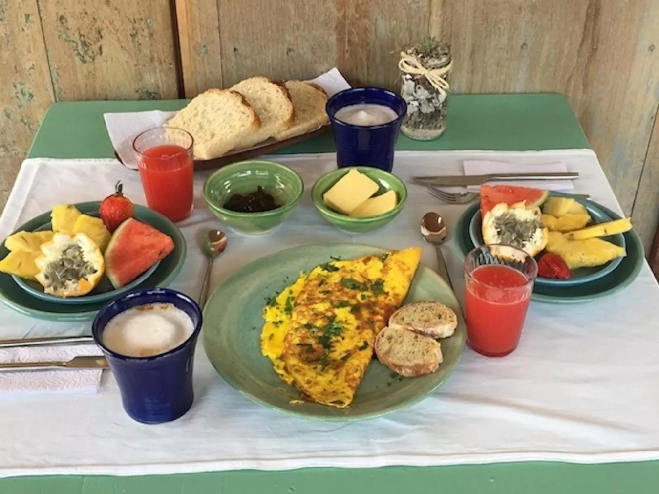 American breakfast in Finca San Pedro