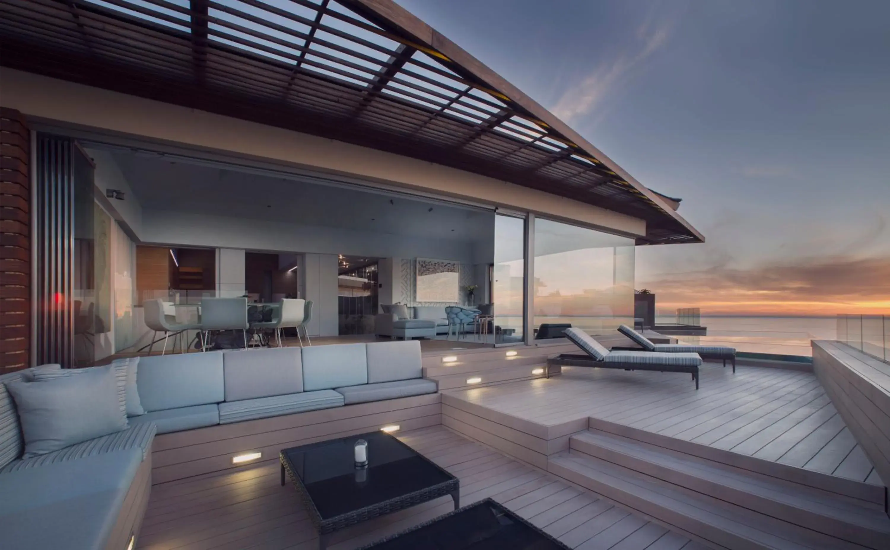 Sunset, Swimming Pool in Ellerman House