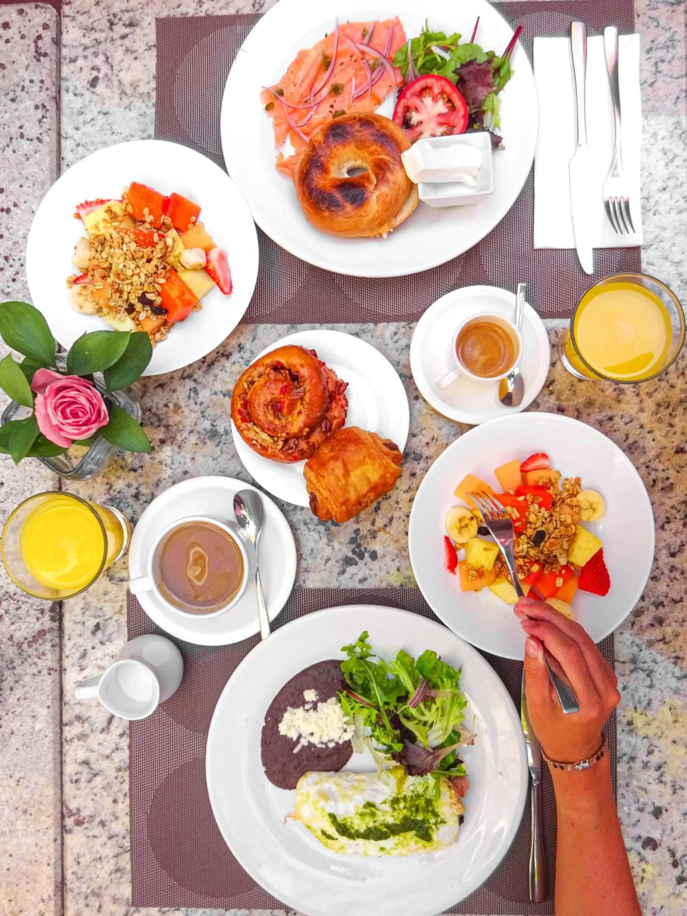 Breakfast in Rosas & Xocolate Boutique Hotel and Spa Merida, a Member of Design Hotels Breakfast in Rosas & Xocolate Boutique Hotel and Spa Merida, a Member of Design Hotels