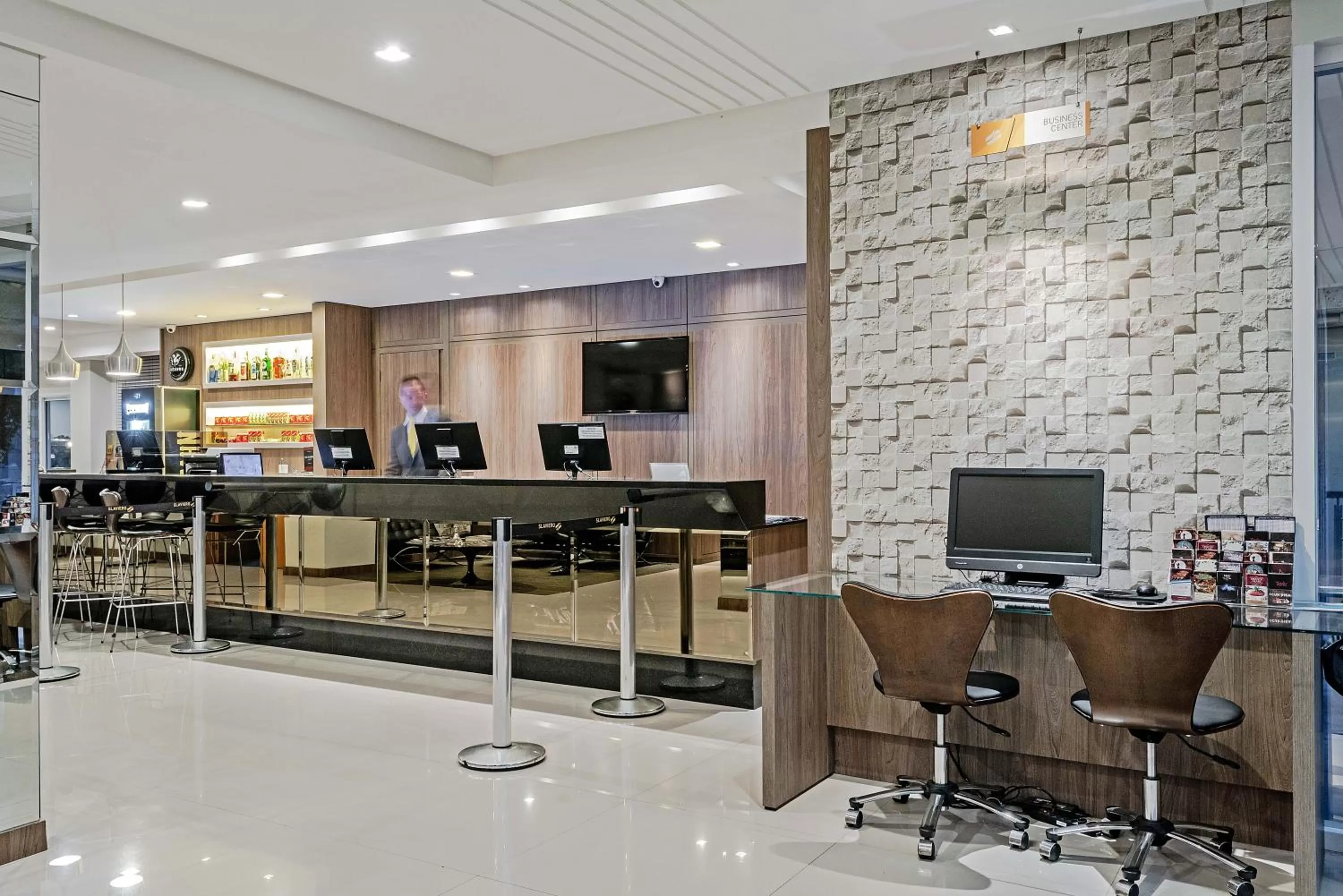 Lobby or reception in Slim Curitiba Av das Torres