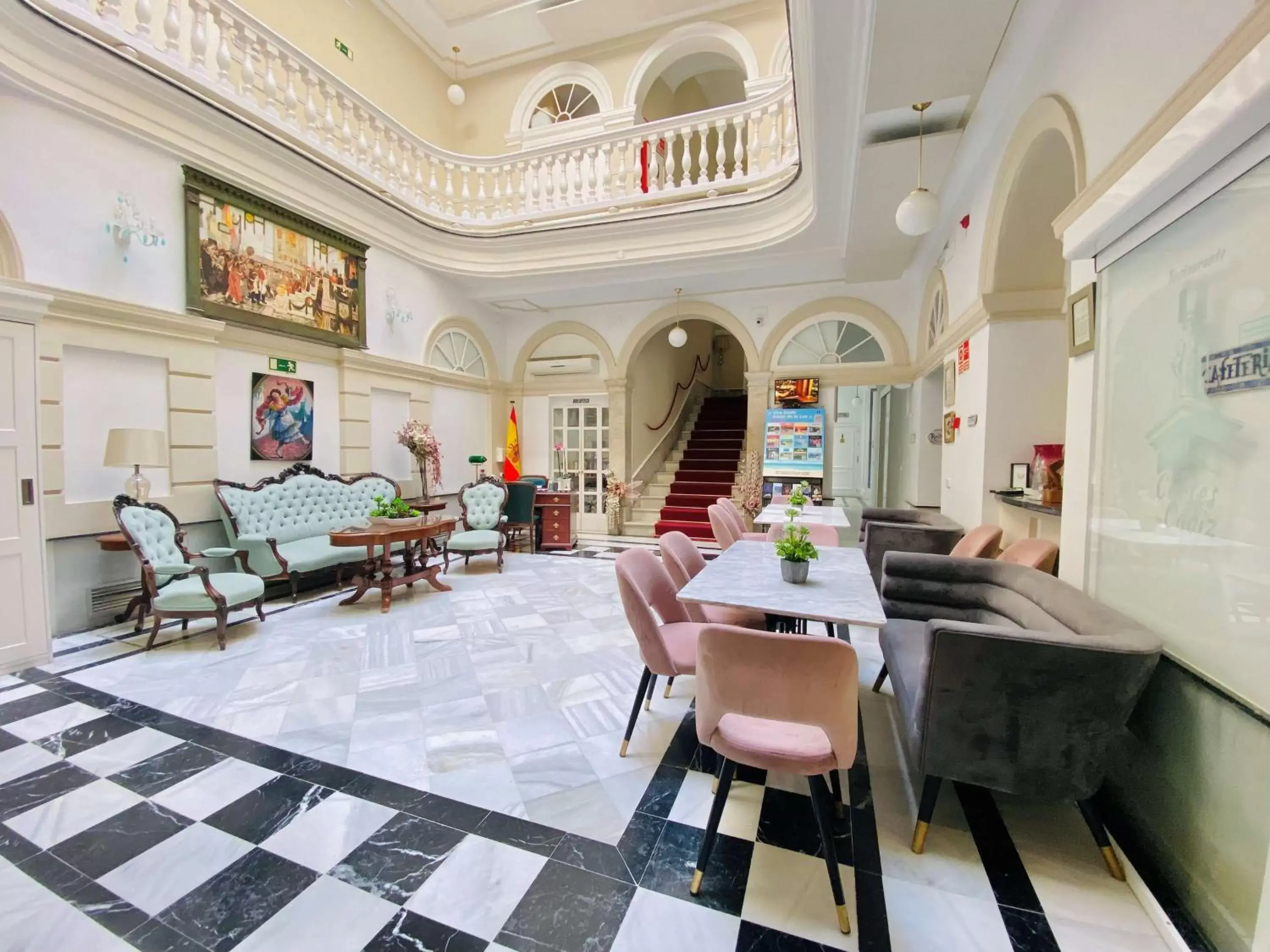 Lobby or reception, Restaurant/Places to Eat in Hotel Las Cortes De Cádiz