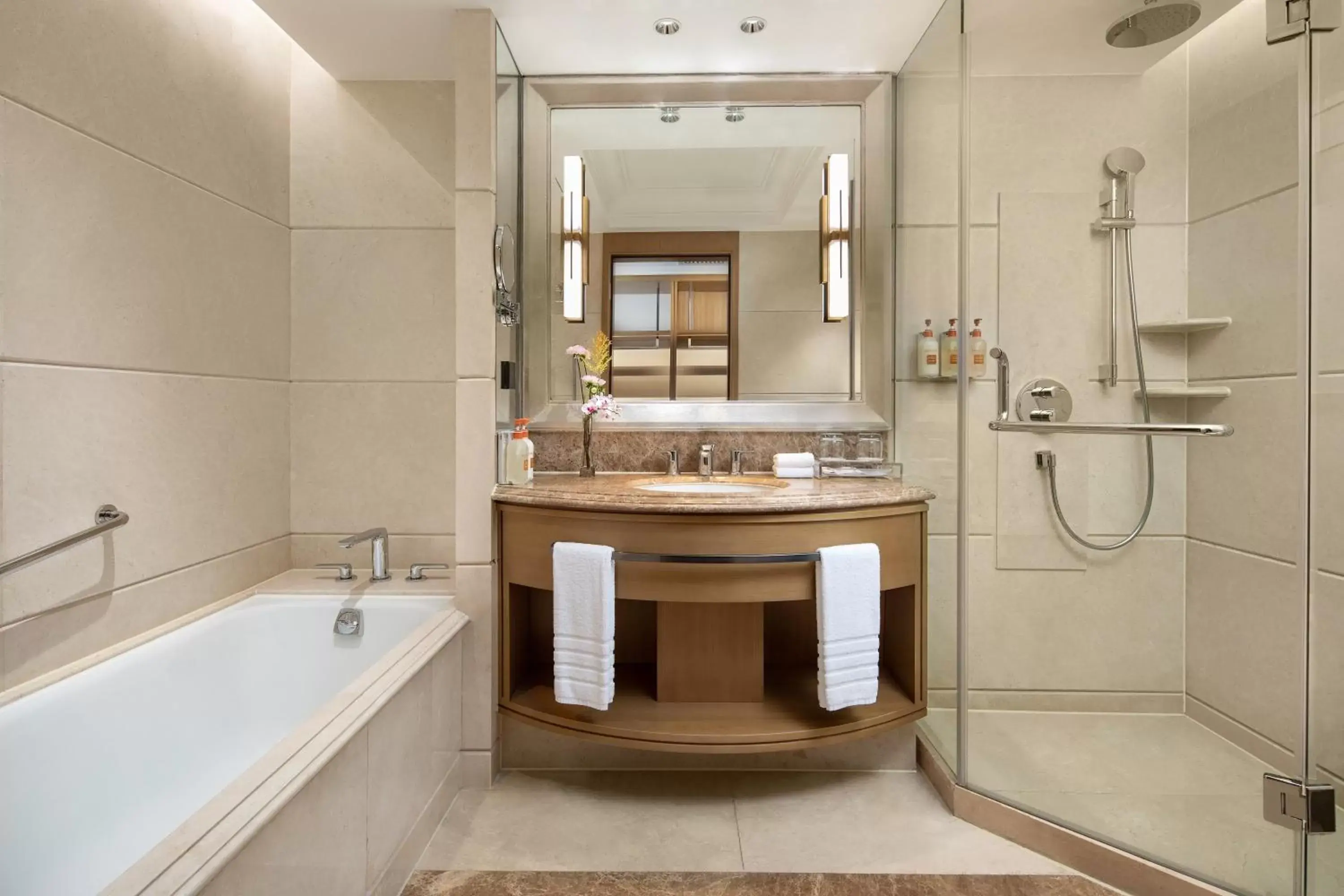 Bathroom in Crowne Plaza Shanghai Fudan, an IHG Hotel