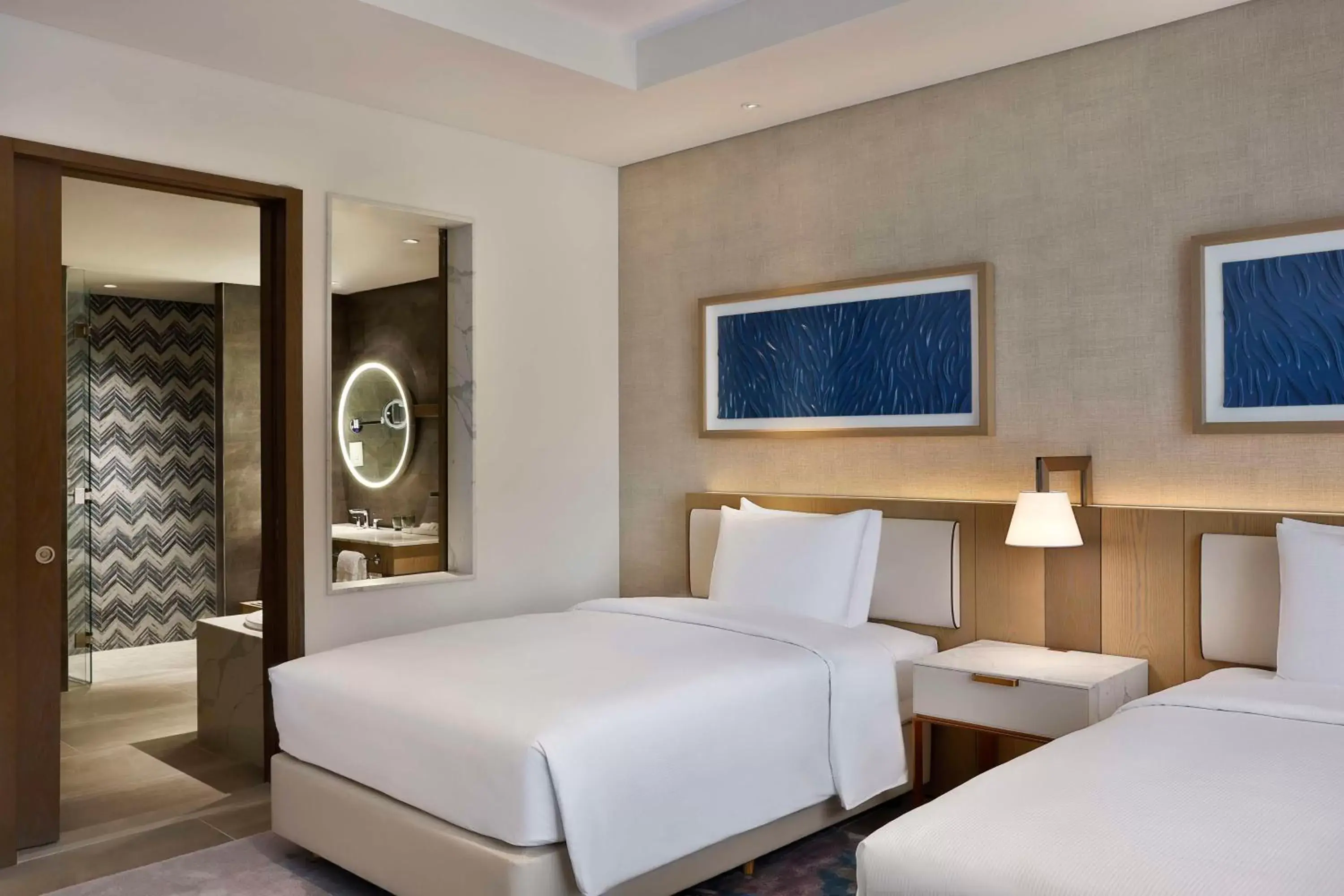 Bed in Hilton Abu Dhabi Yas Island