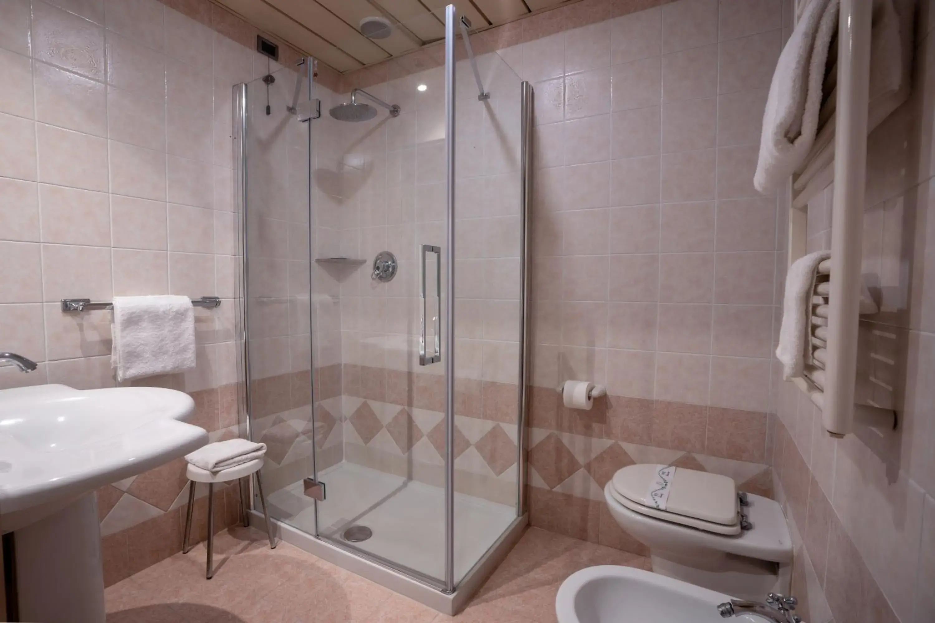 Shower, Bathroom in Hotel Poledrini