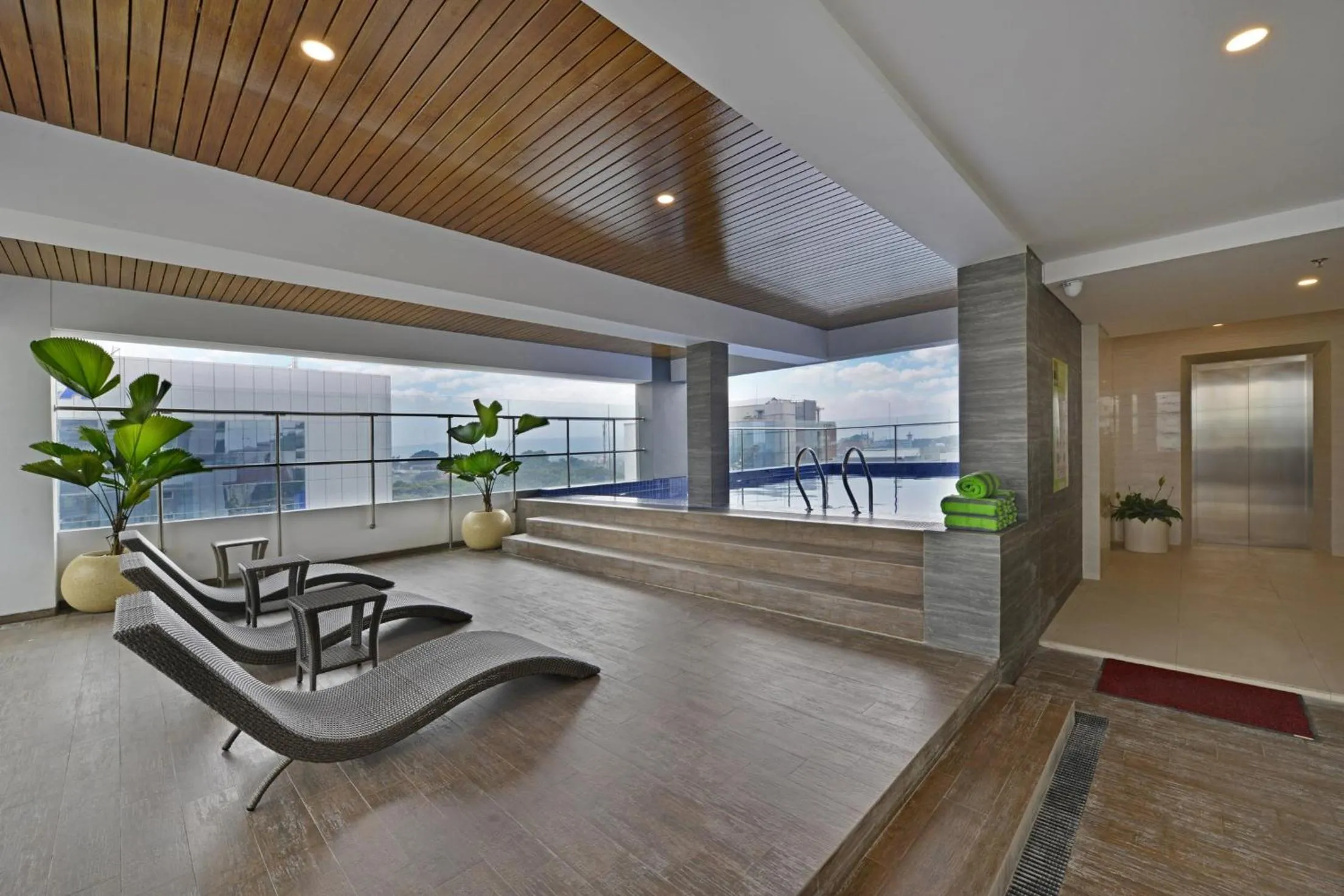 Swimming pool in Whiz Prime Hotel Basuki Rahmat Malang