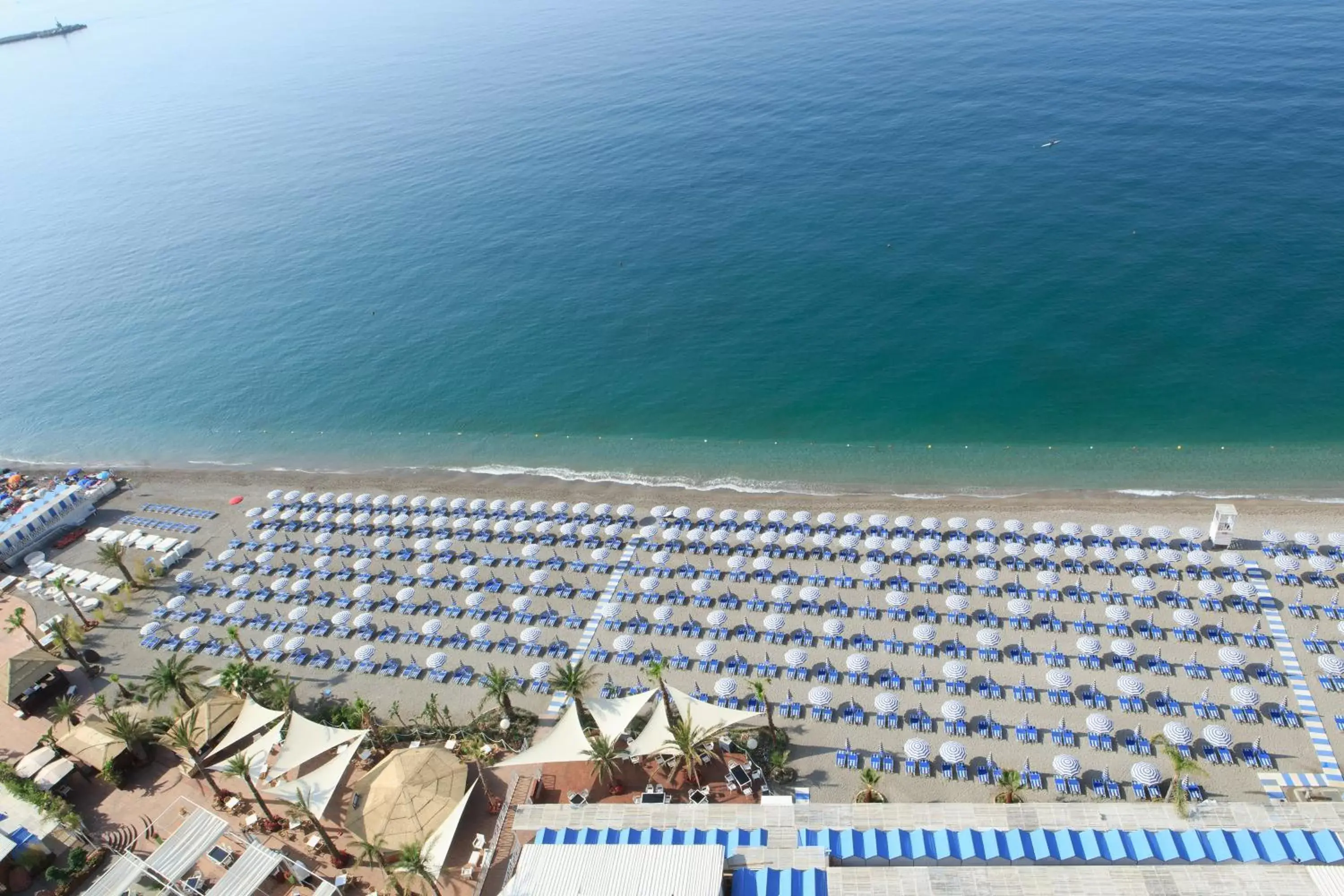 Beach, Bird's-eye View in Lloyd's Baia Hotel