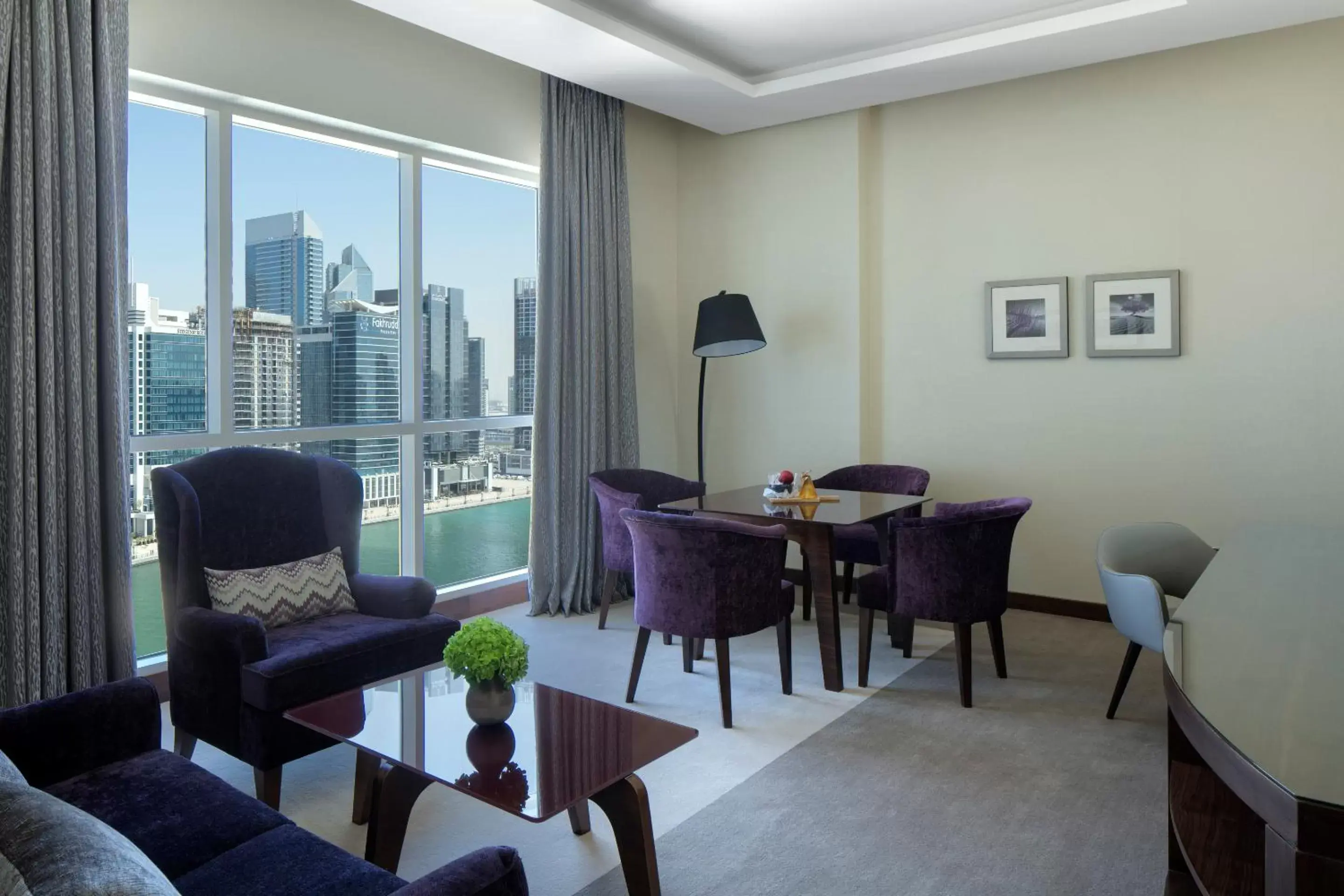 Living room in Radisson Blu Hotel, Dubai Waterfront