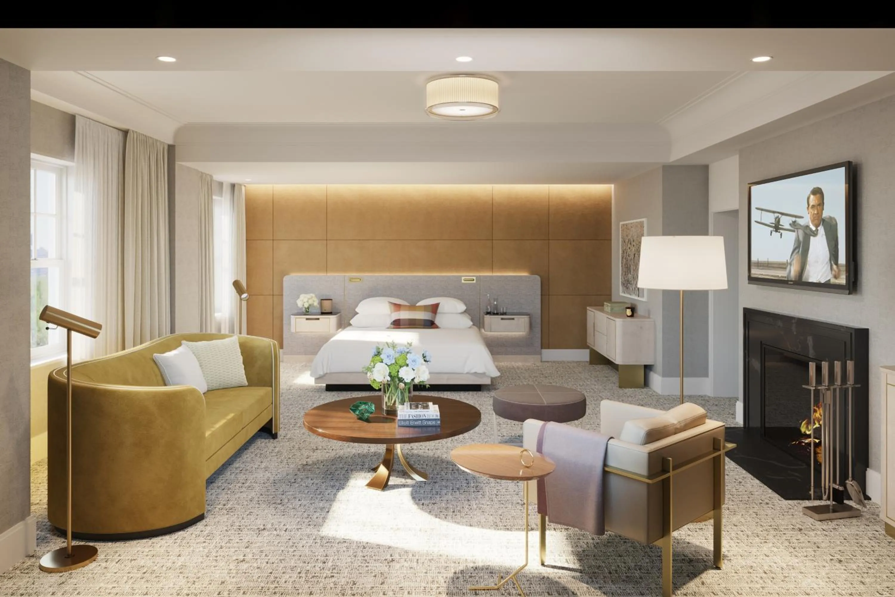 Bedroom, Bed in The Newbury Boston