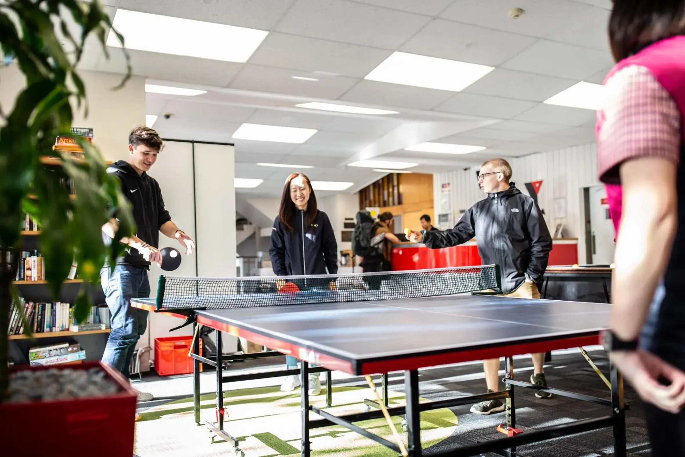 Communal lounge/ TV room, Table Tennis in YMCA Hostel