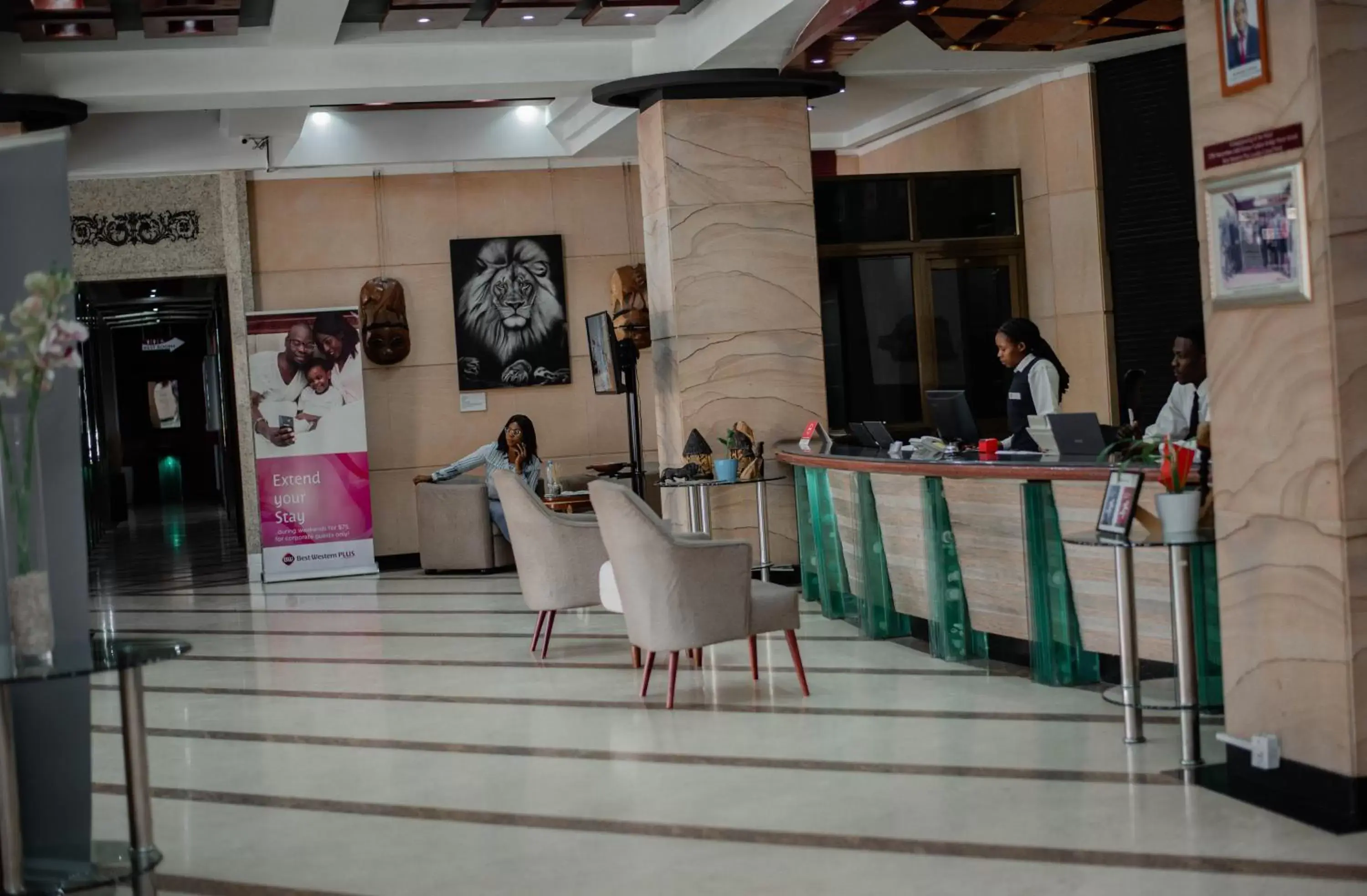 Lobby or reception in Best Western Plus Lusaka Hotel