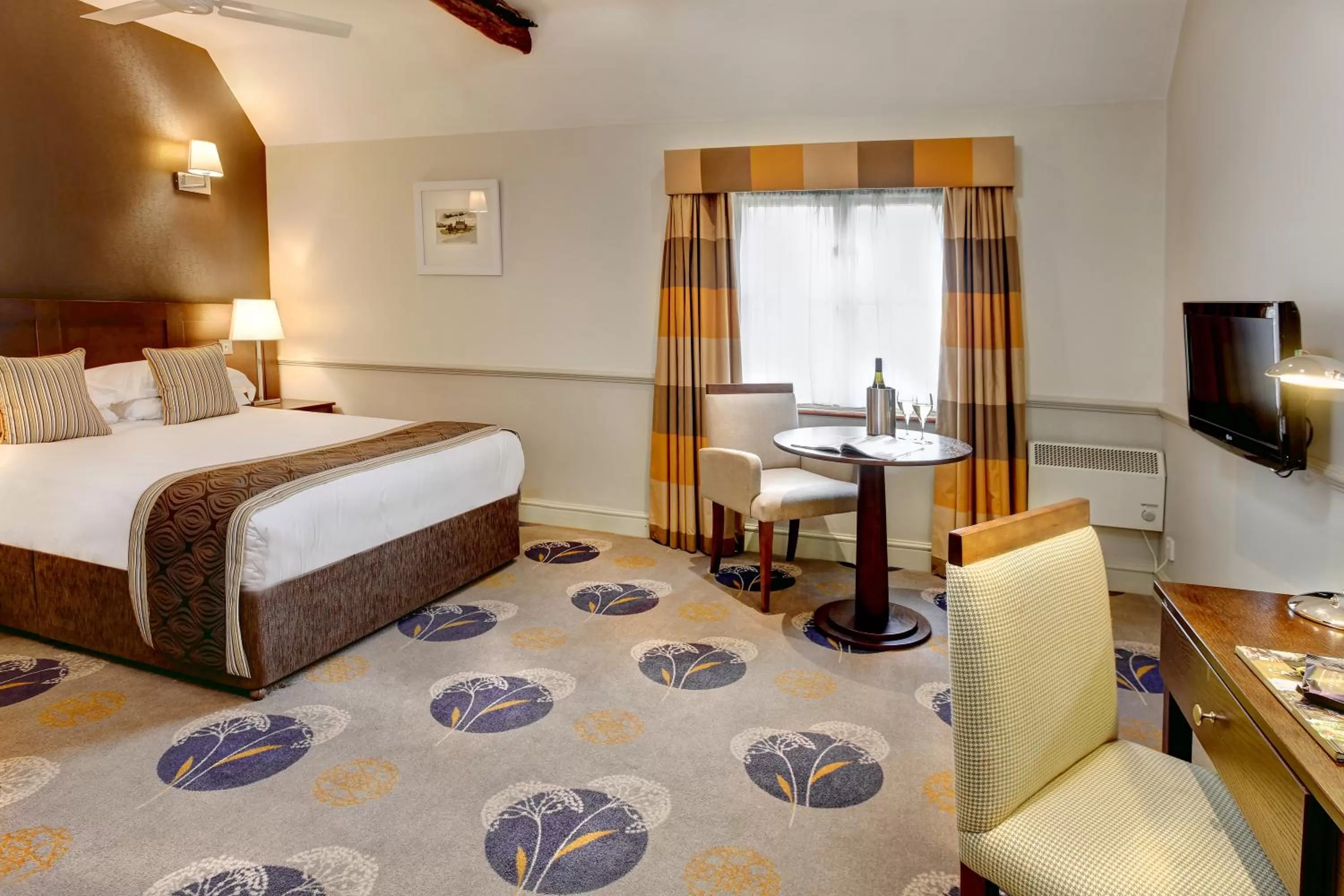 Bedroom, Bed in Quy Mill Hotel & Spa, Cambridge