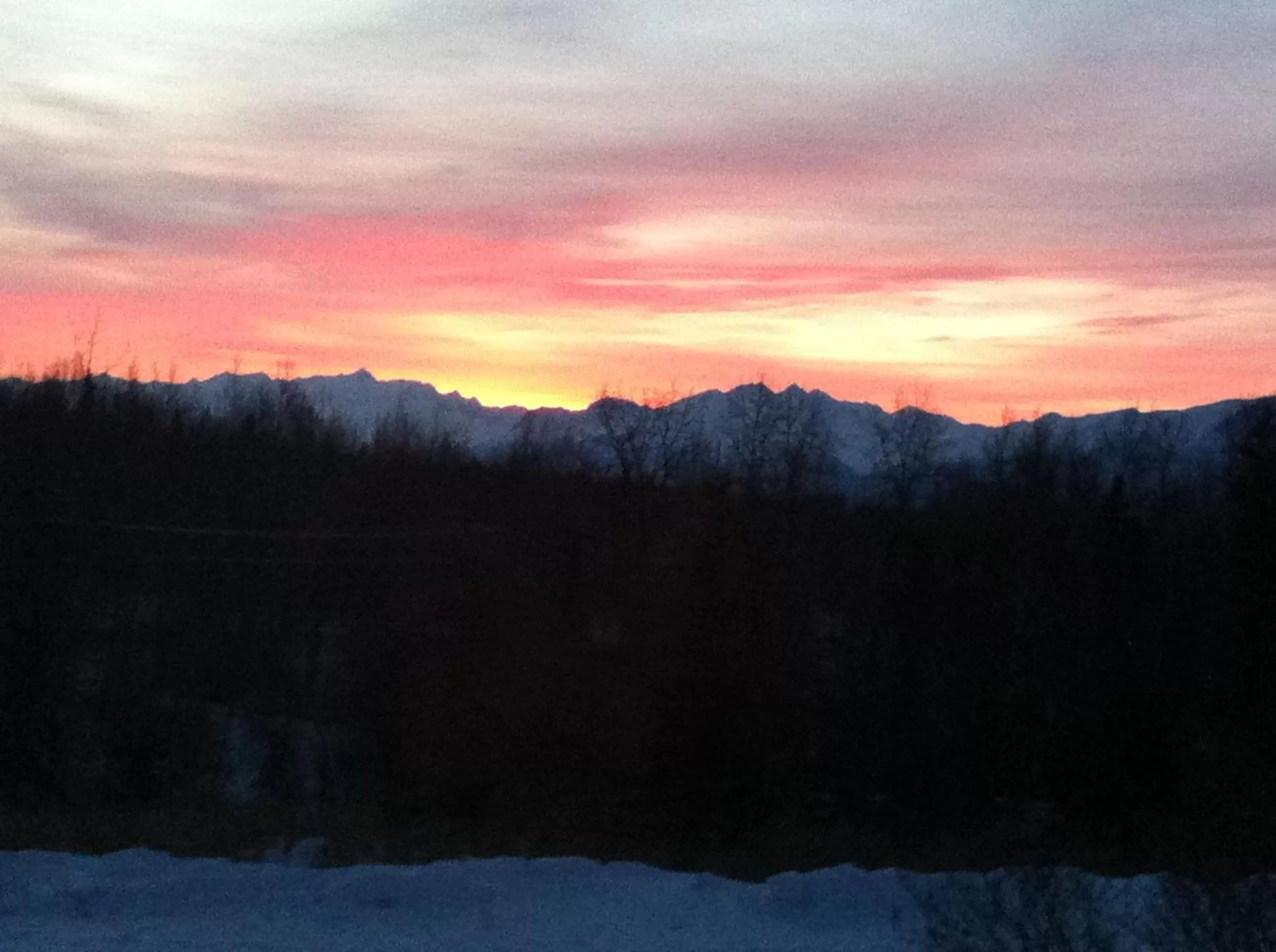 Winter, Natural Landscape in Fishhook Sunrise B&B