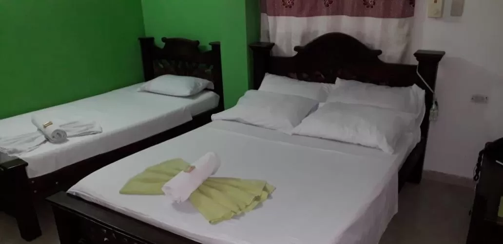 Bed in Hotel Mansión del Cesar