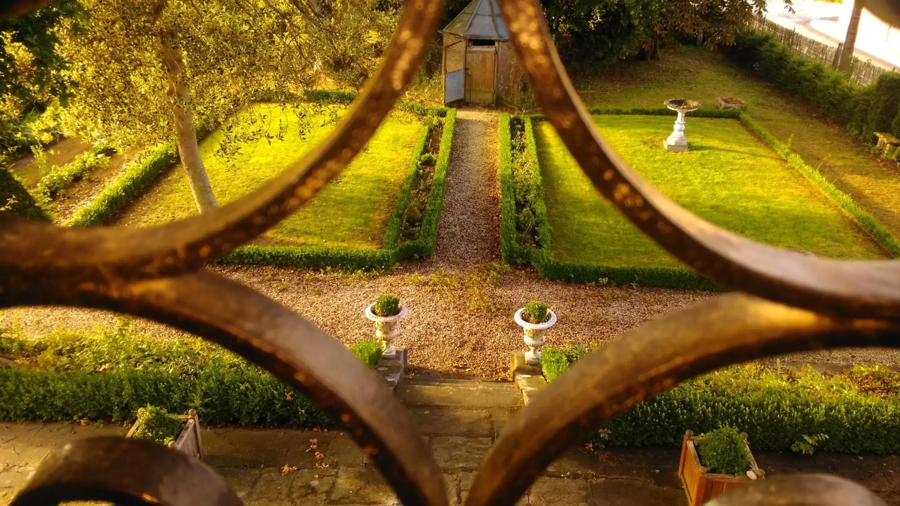 Garden view in Le Manoir de la Bigotière