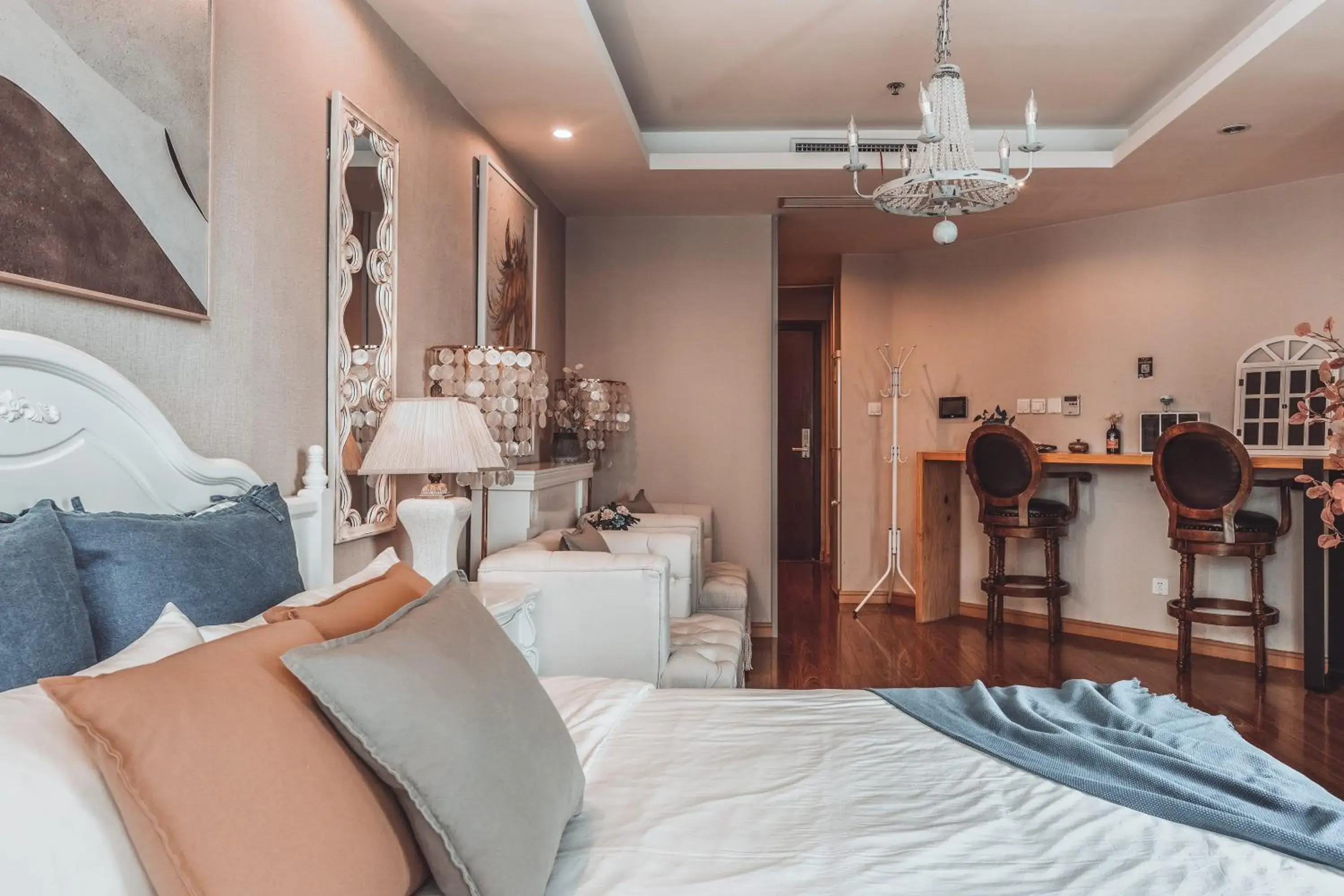 Bed in Tianjin G'apartment - Five Great Avenues