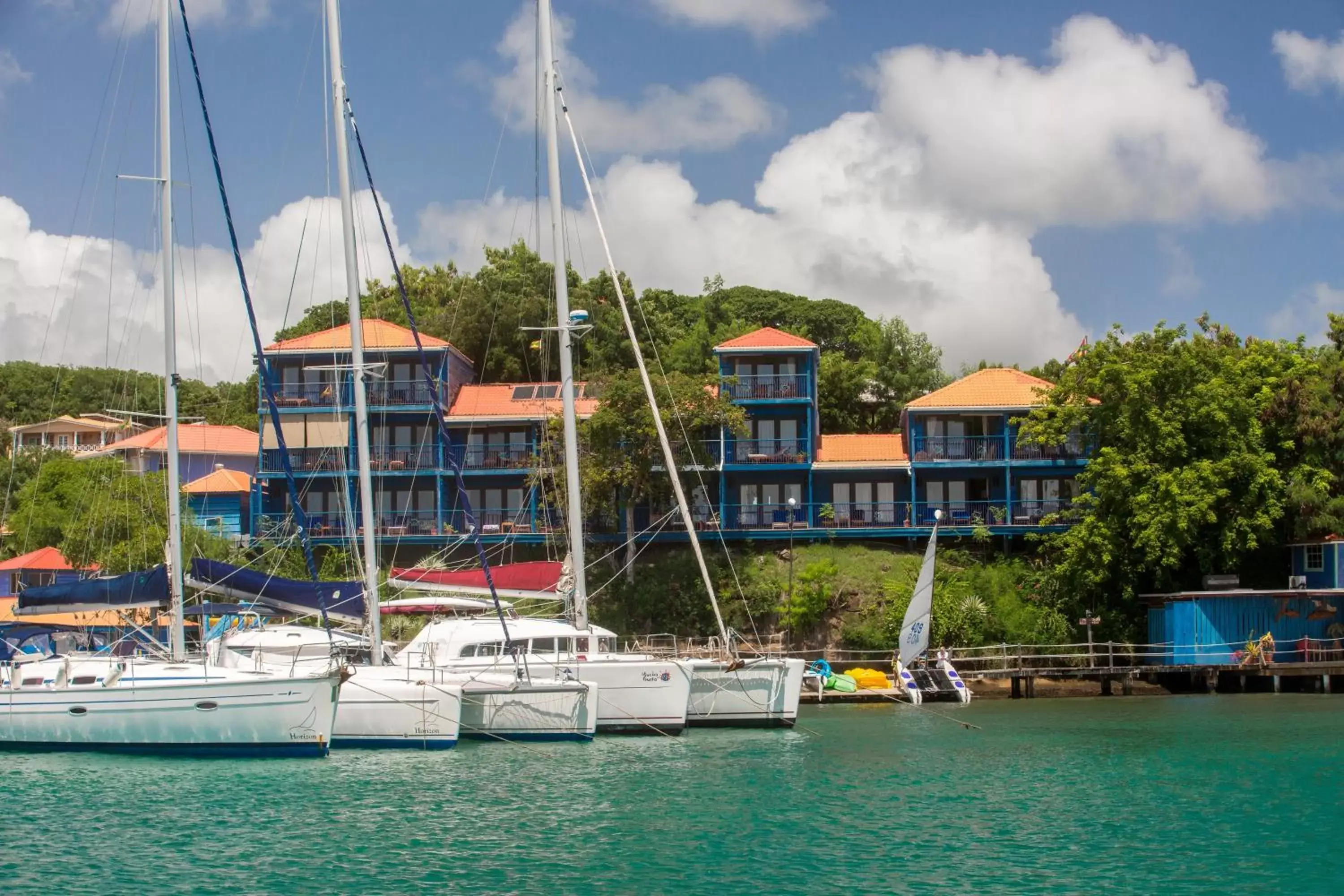 Facade/entrance in True Blue Bay Resort Facade/entrance in True Blue Bay Resort