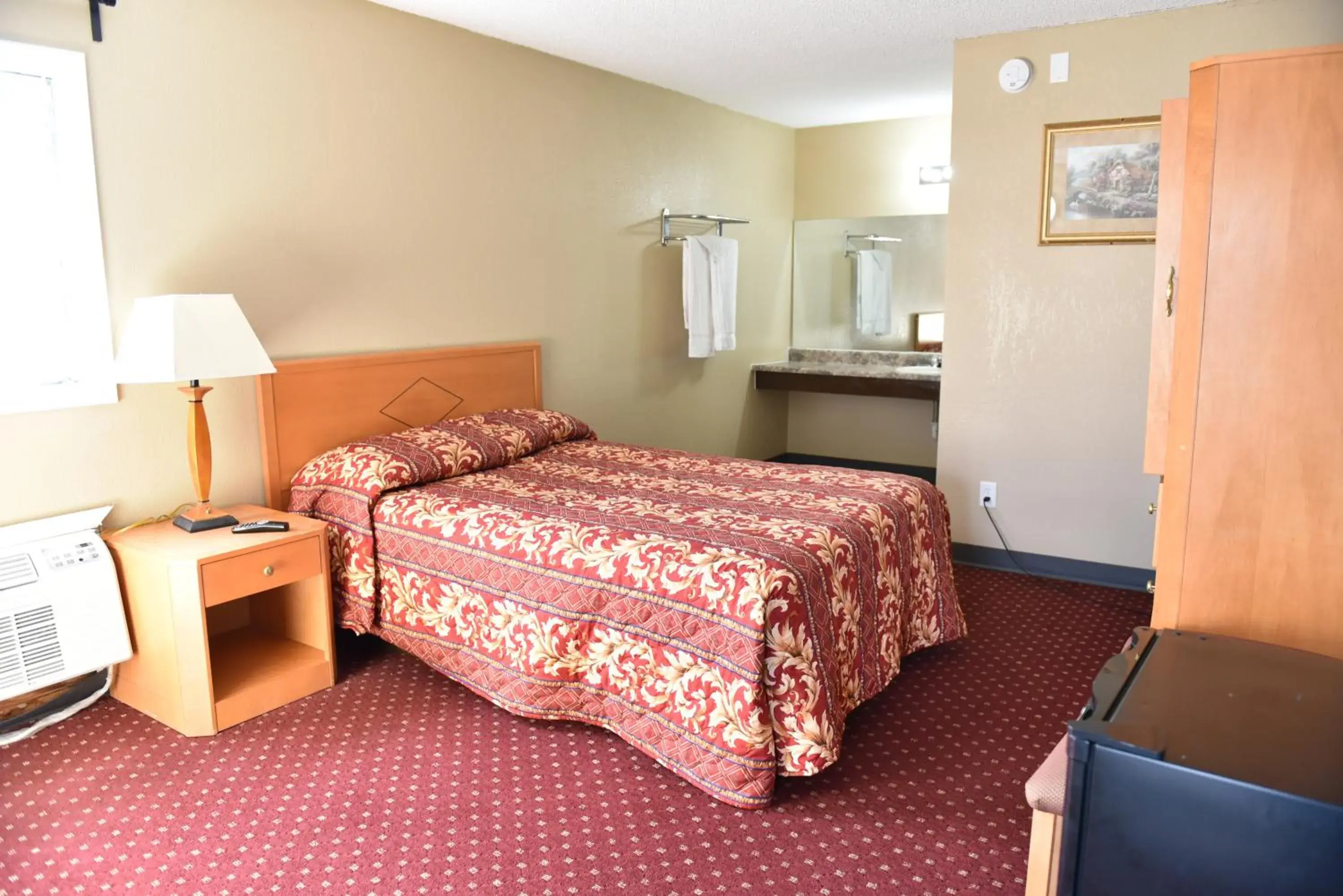 Bed in Knights Inn Merrillville