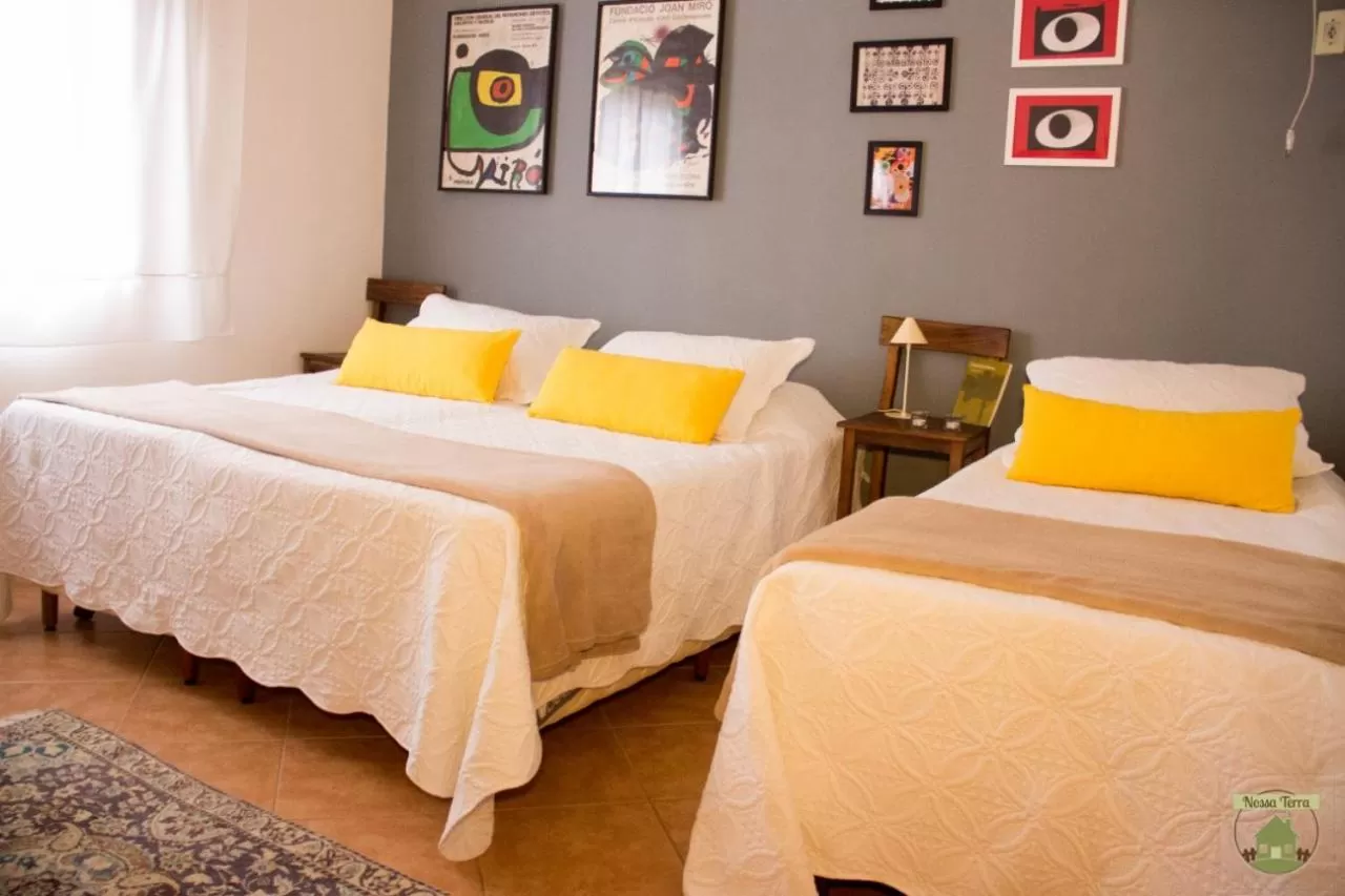 Bed in Pousada Nossa Terra