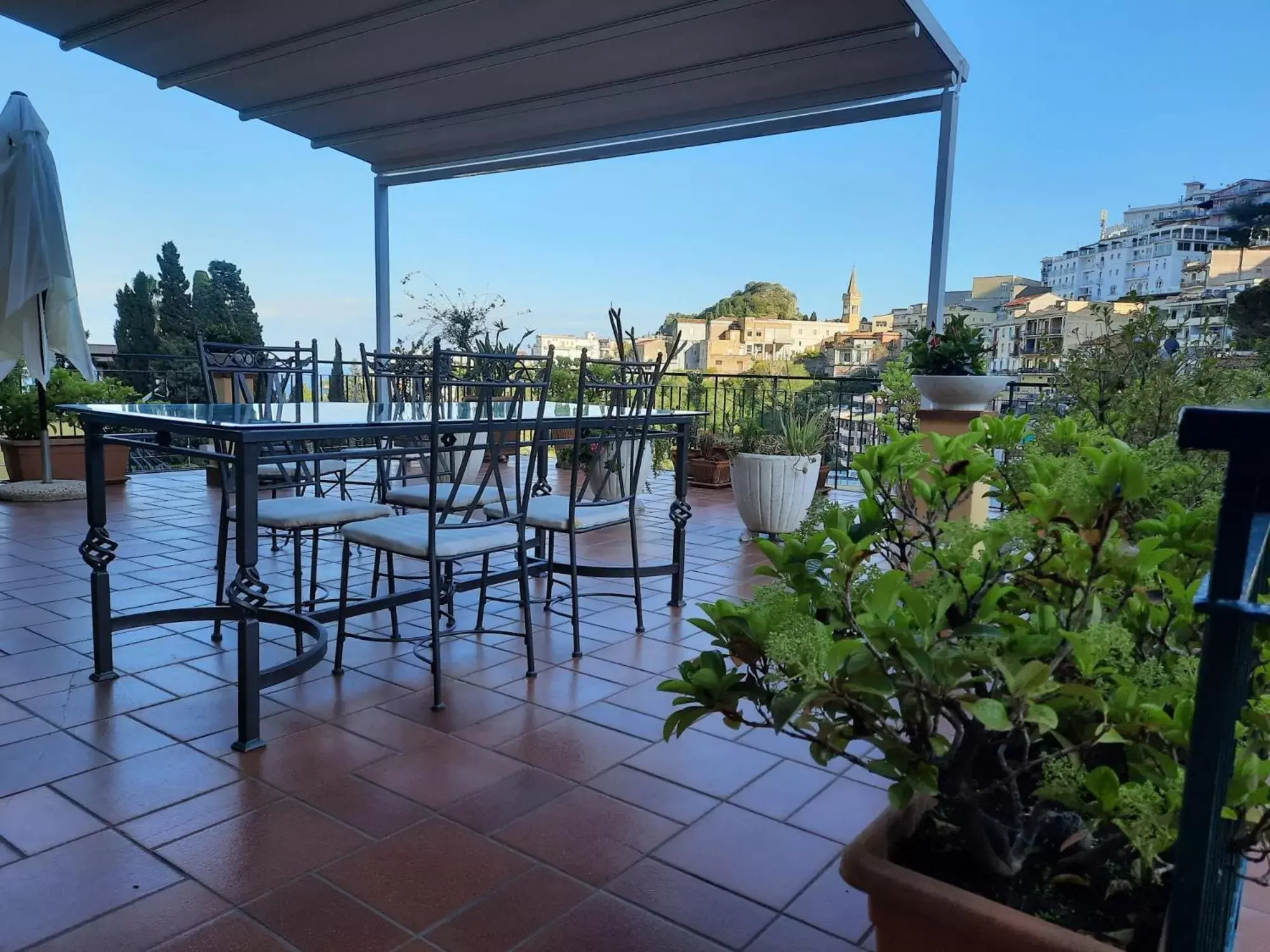 Balcony/Terrace, Swimming Pool in B&B Greco Home