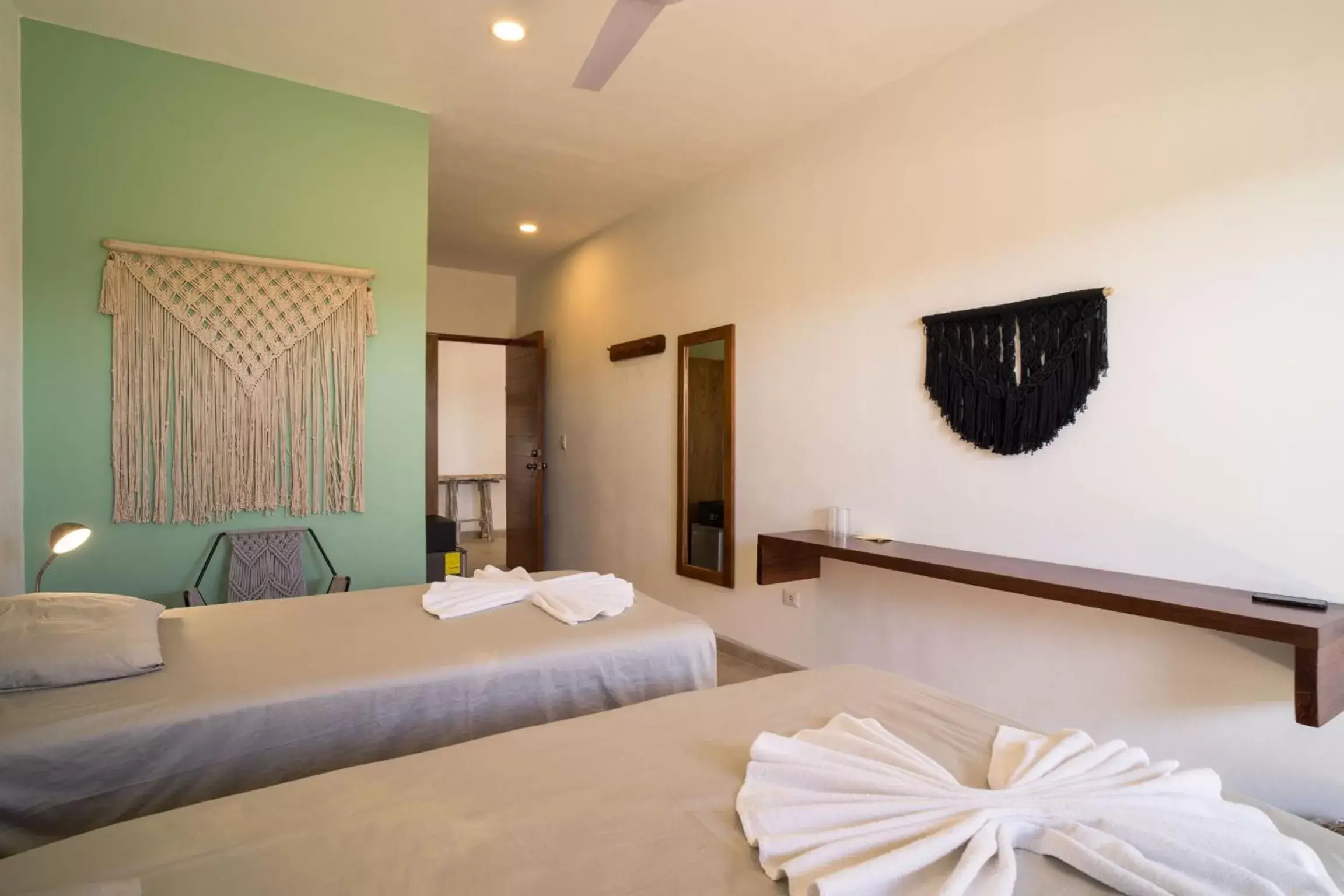 Bed in Caliza Tulum Hotel