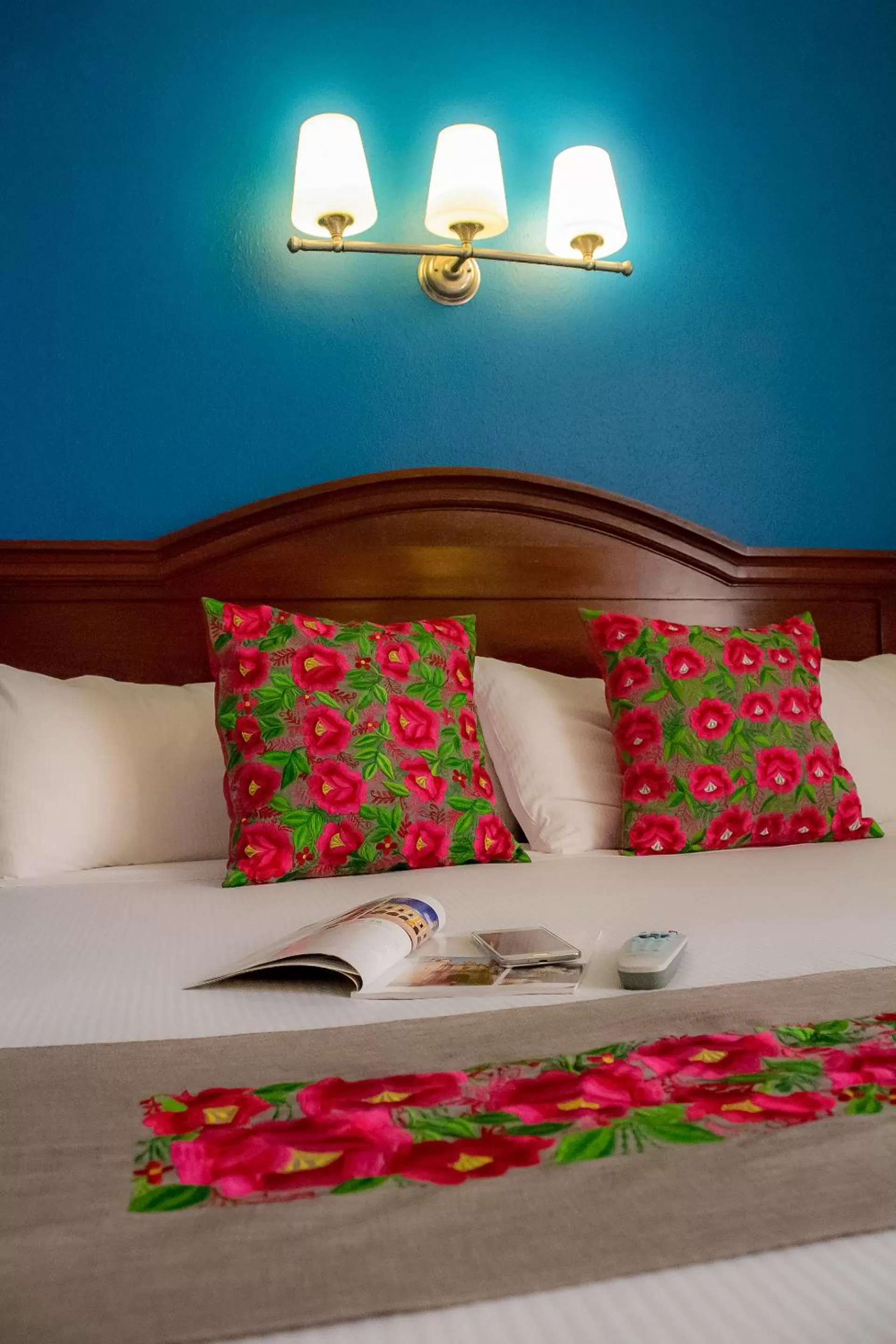Bed in Hotel Plaza Campeche
