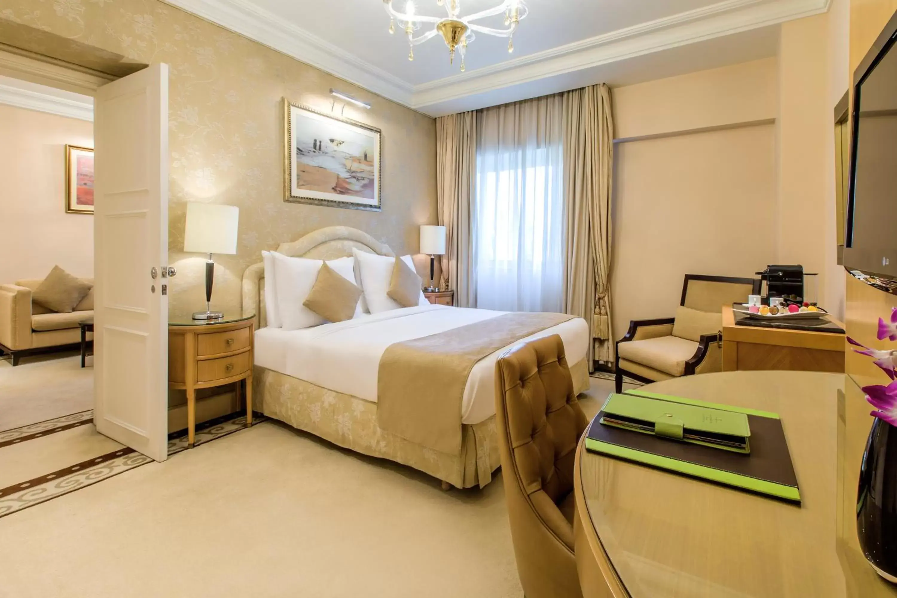 Bed in Kempinski Nile Hotel, Cairo