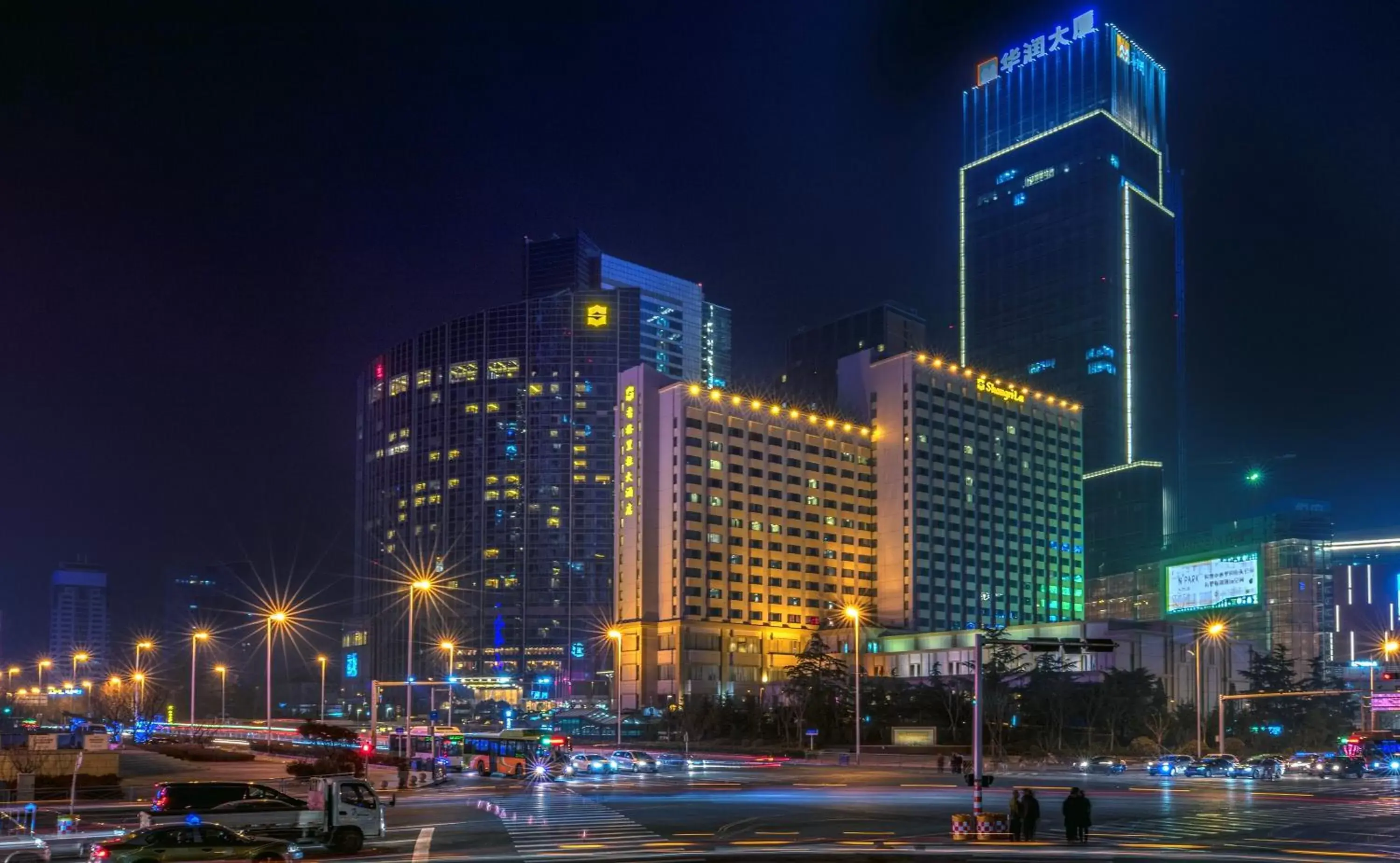 Quiet street view in Shangri-La Qingdao - May Fourth Square