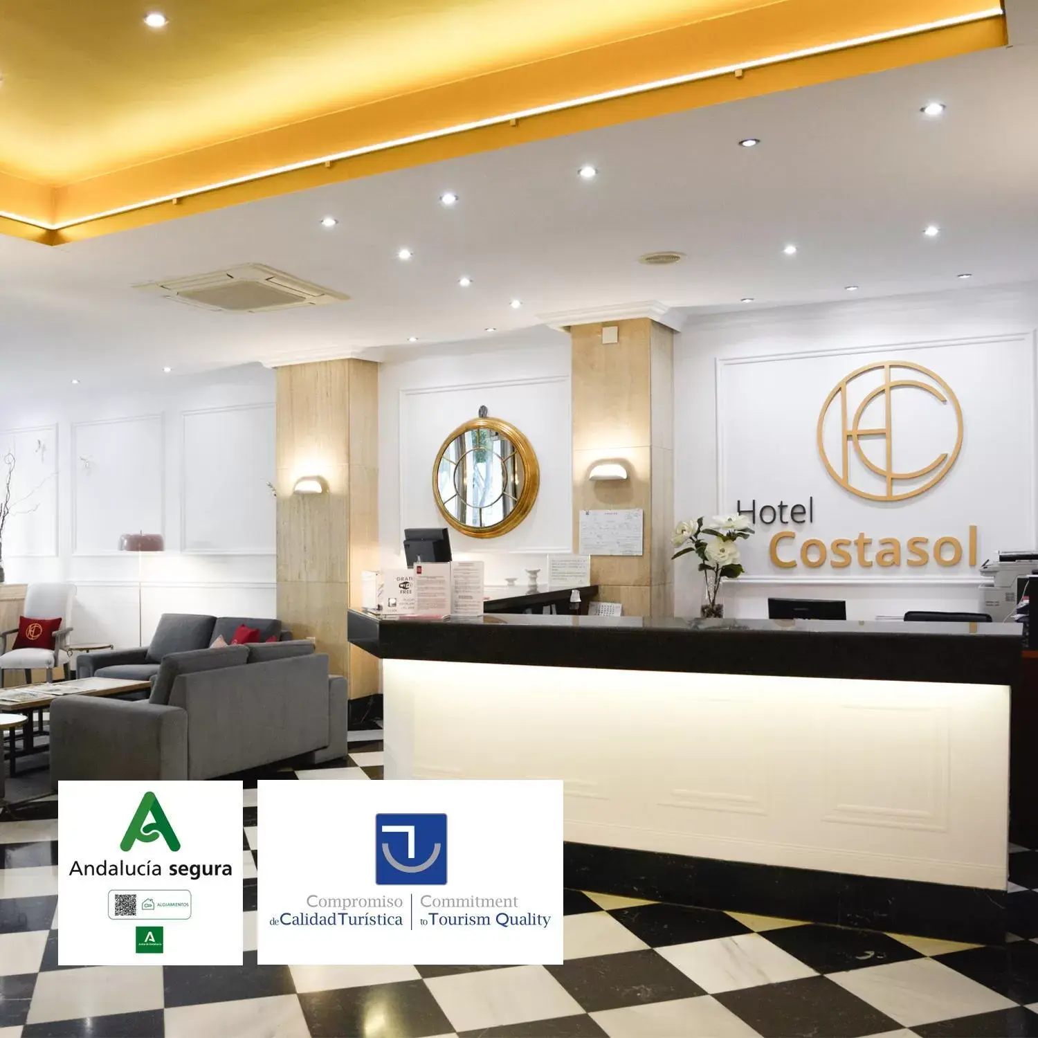 Lobby or reception in Hotel Costasol
