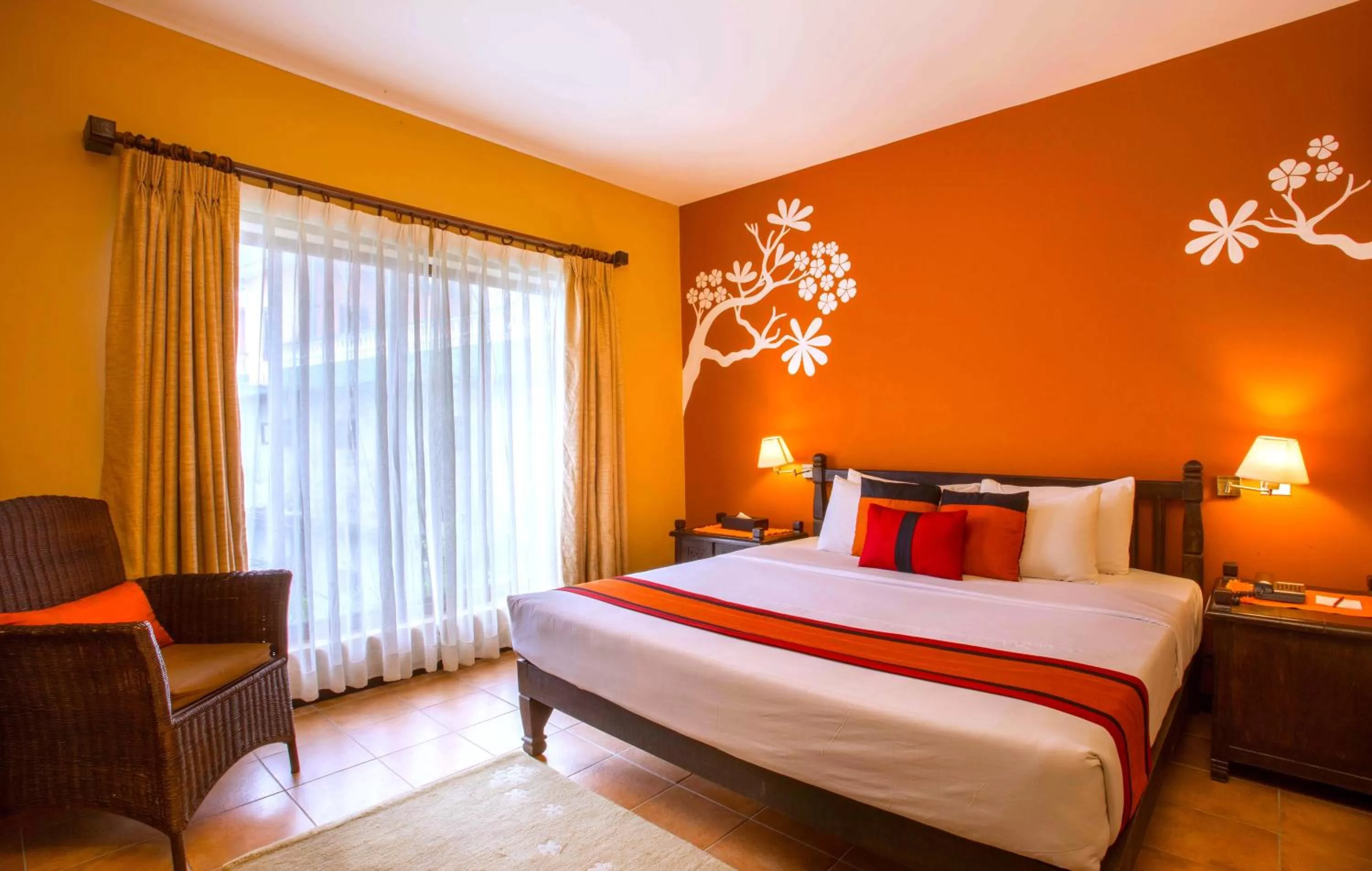 Bed in Temple Tree Resort & Spa, Pokhara