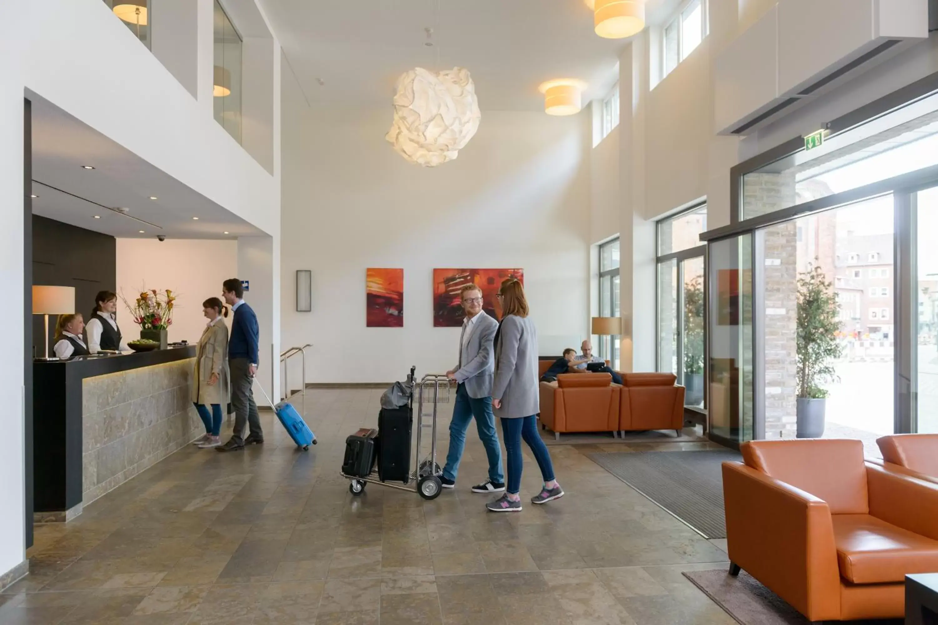 Lobby or reception in Atlantic Hotel Lübeck