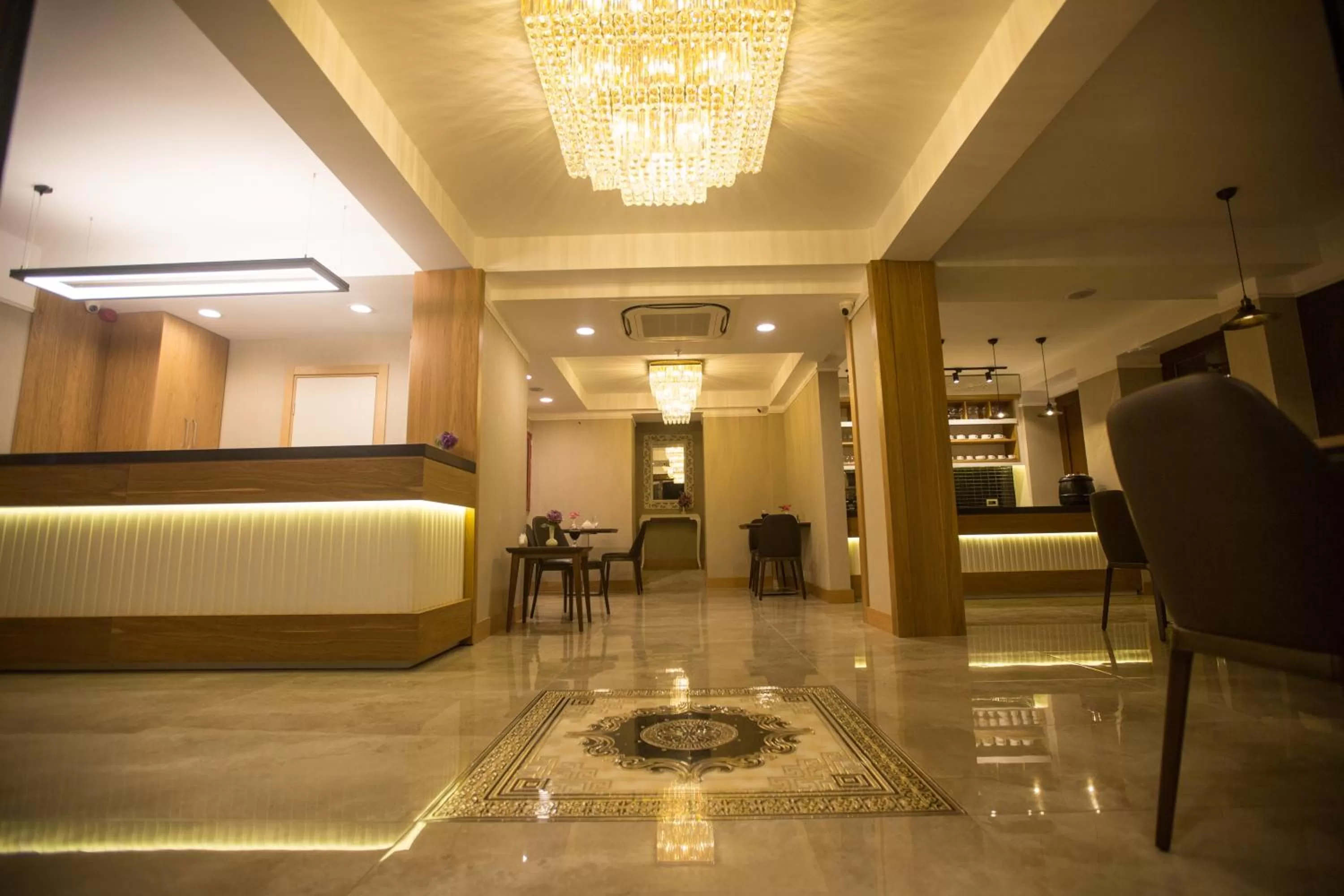 Lobby or reception in Blue Sea Hotel