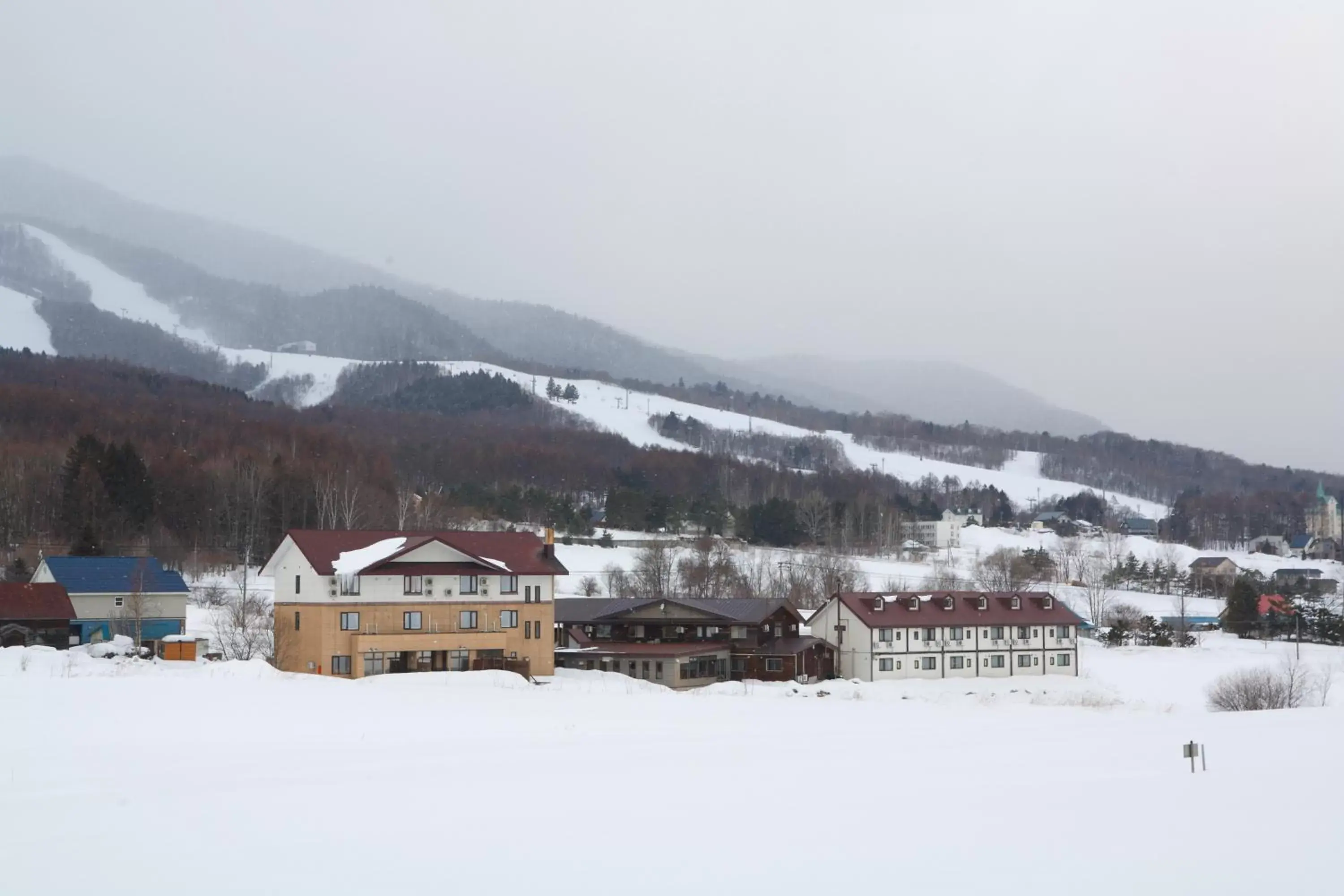 Facade/entrance, Winter in Resort Inn North Country