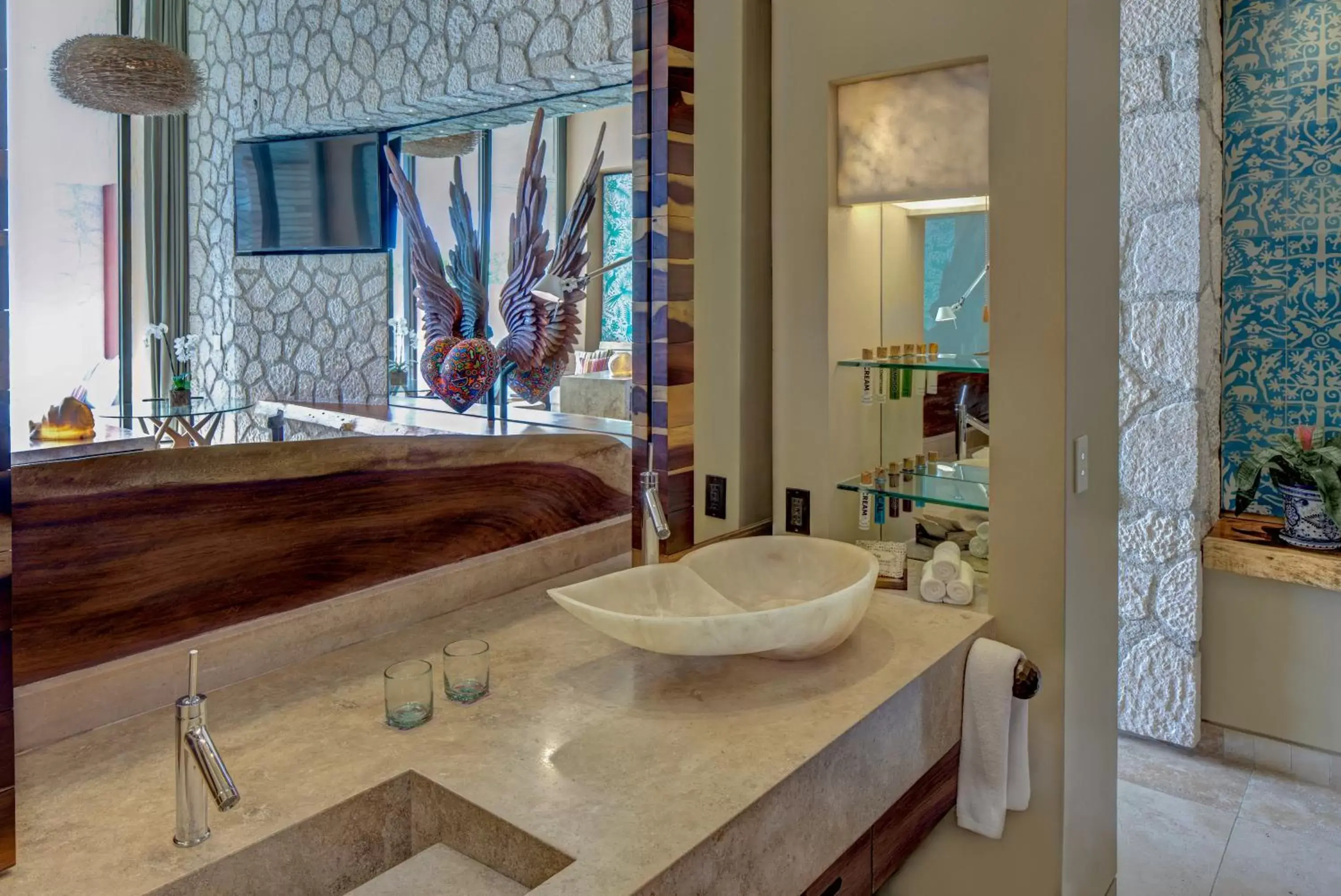 Bathroom in La Casa de la Playa by Xcaret- All Inclusive Adults Only Bathroom in La Casa de la Playa by Xcaret- All Inclusive Adults Only