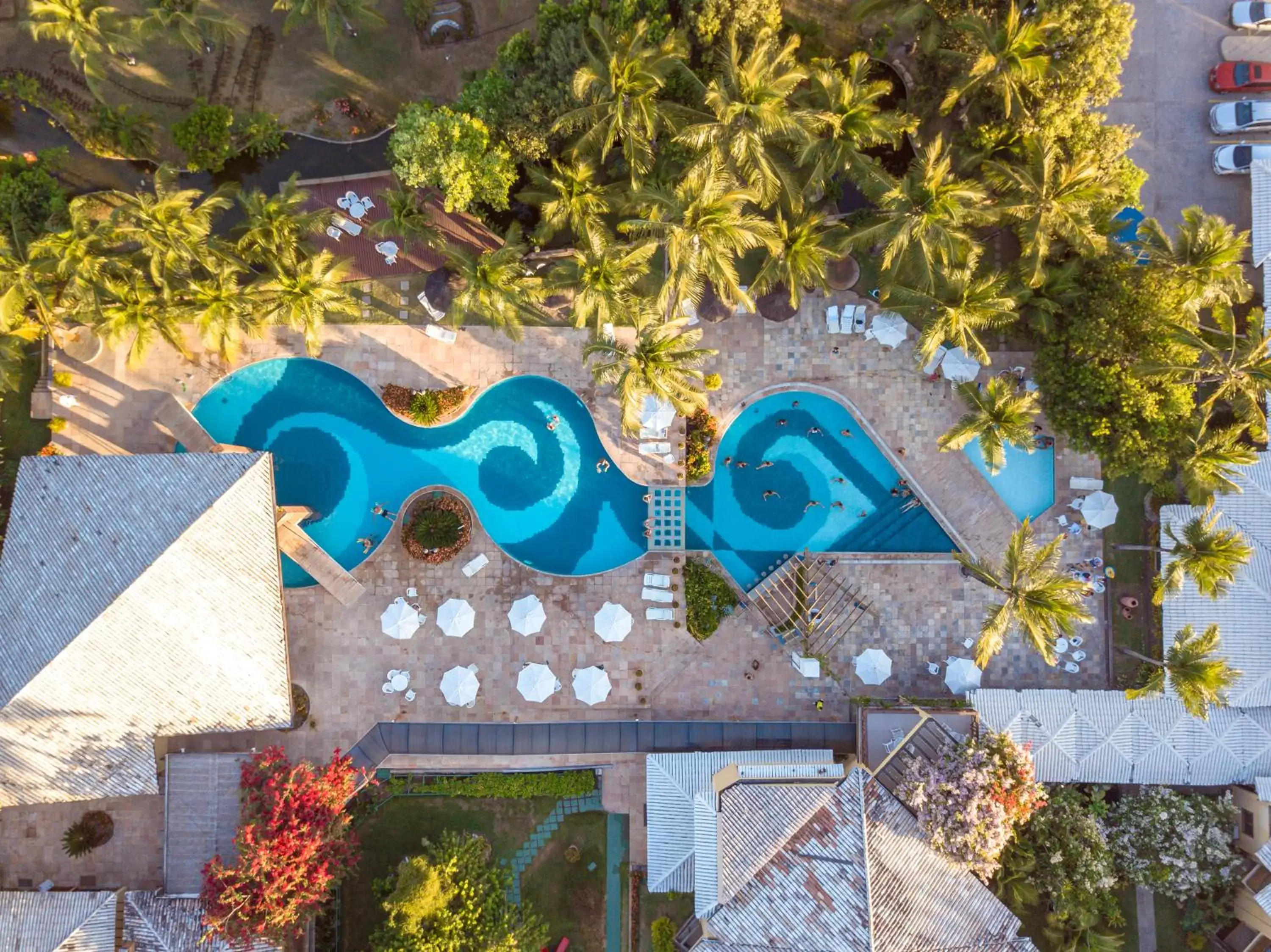 Bird's eye view, Pool View in Portobello Praia