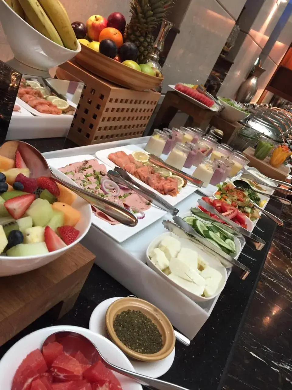 Buffet breakfast, Food in Millennium Executive Apartments Muscat