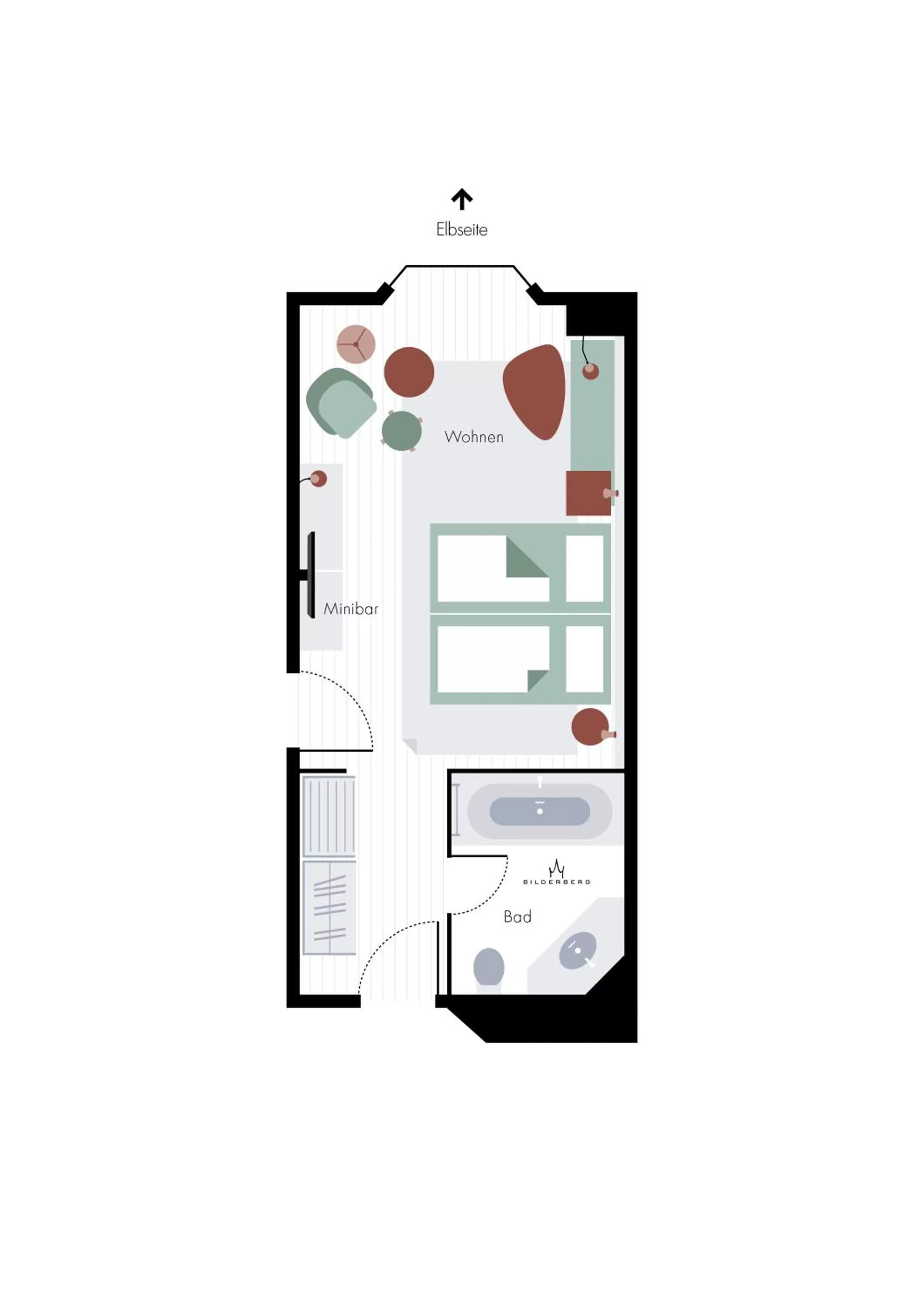 Floor plan in Bilderberg Bellevue Hotel Dresden