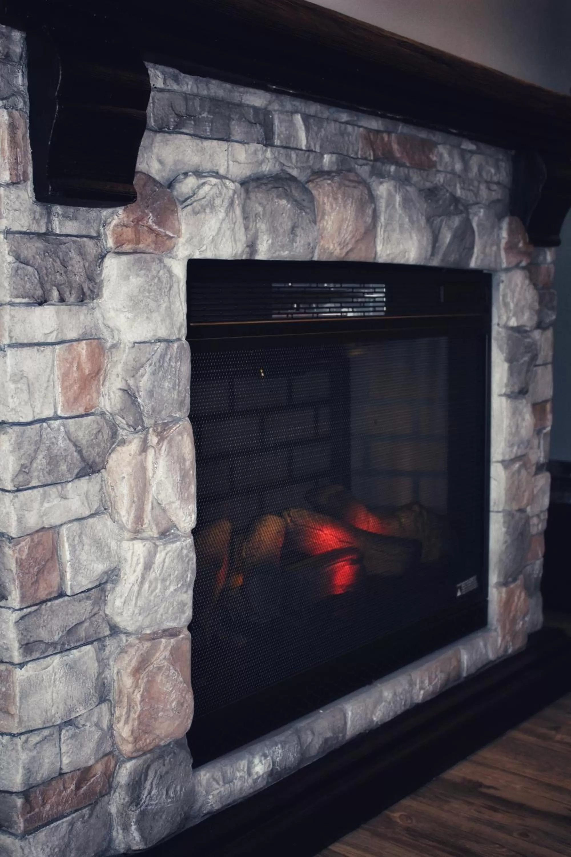 fireplace in Waterfront Hotel