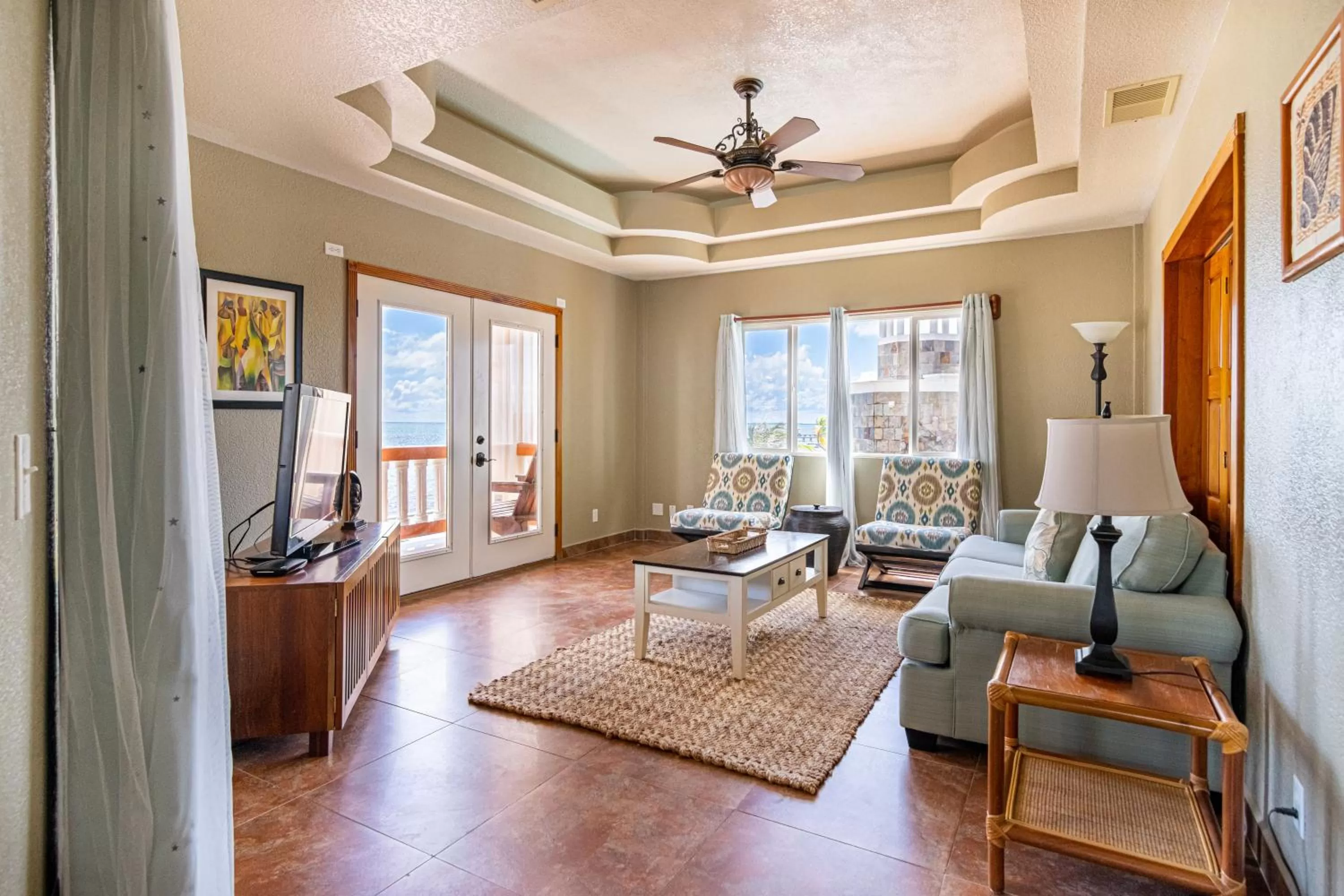 Living room in Lighthouse Beach Villas