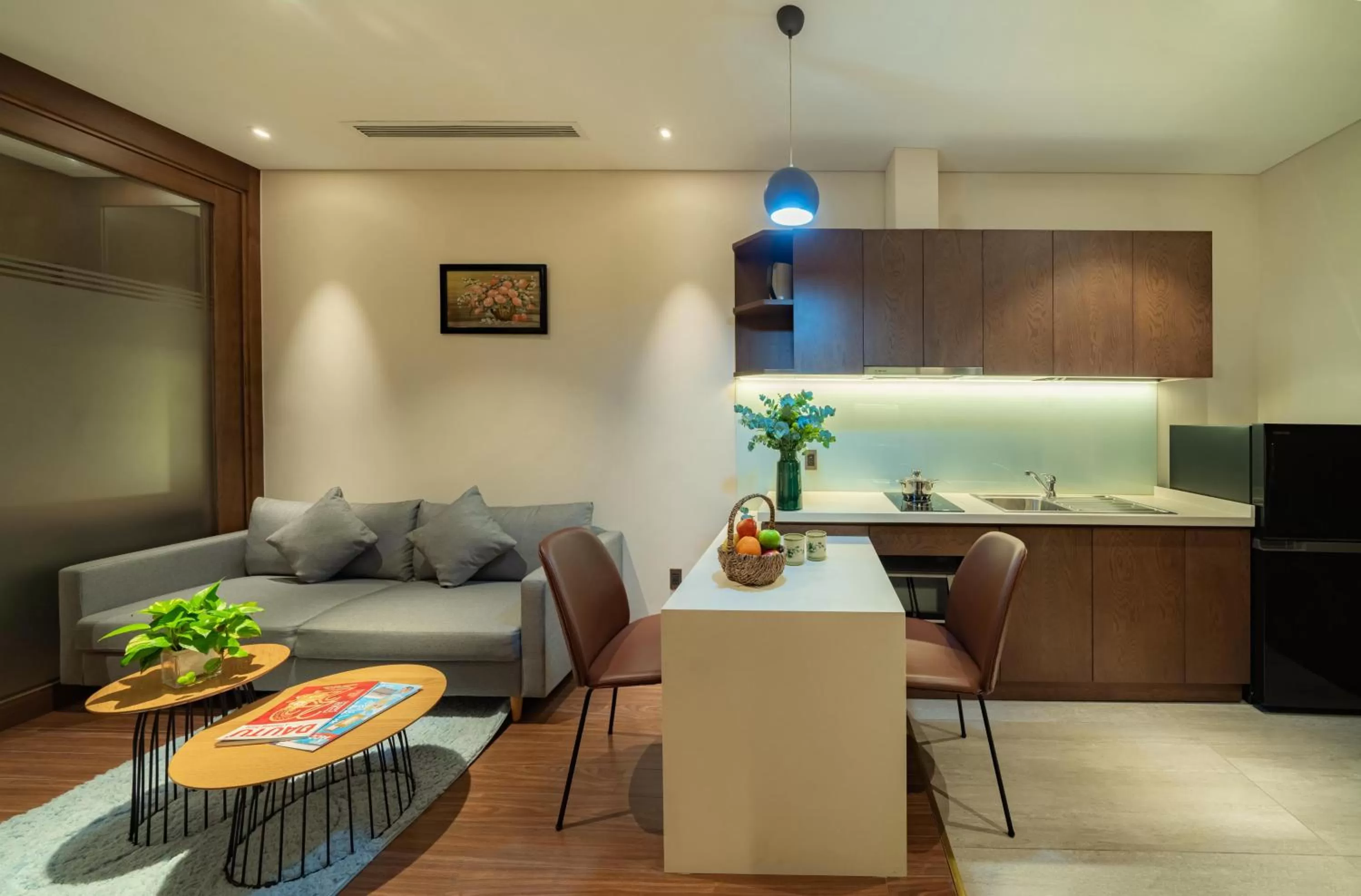 Kitchen or kitchenette in DHTS Business Hotel & Apartment