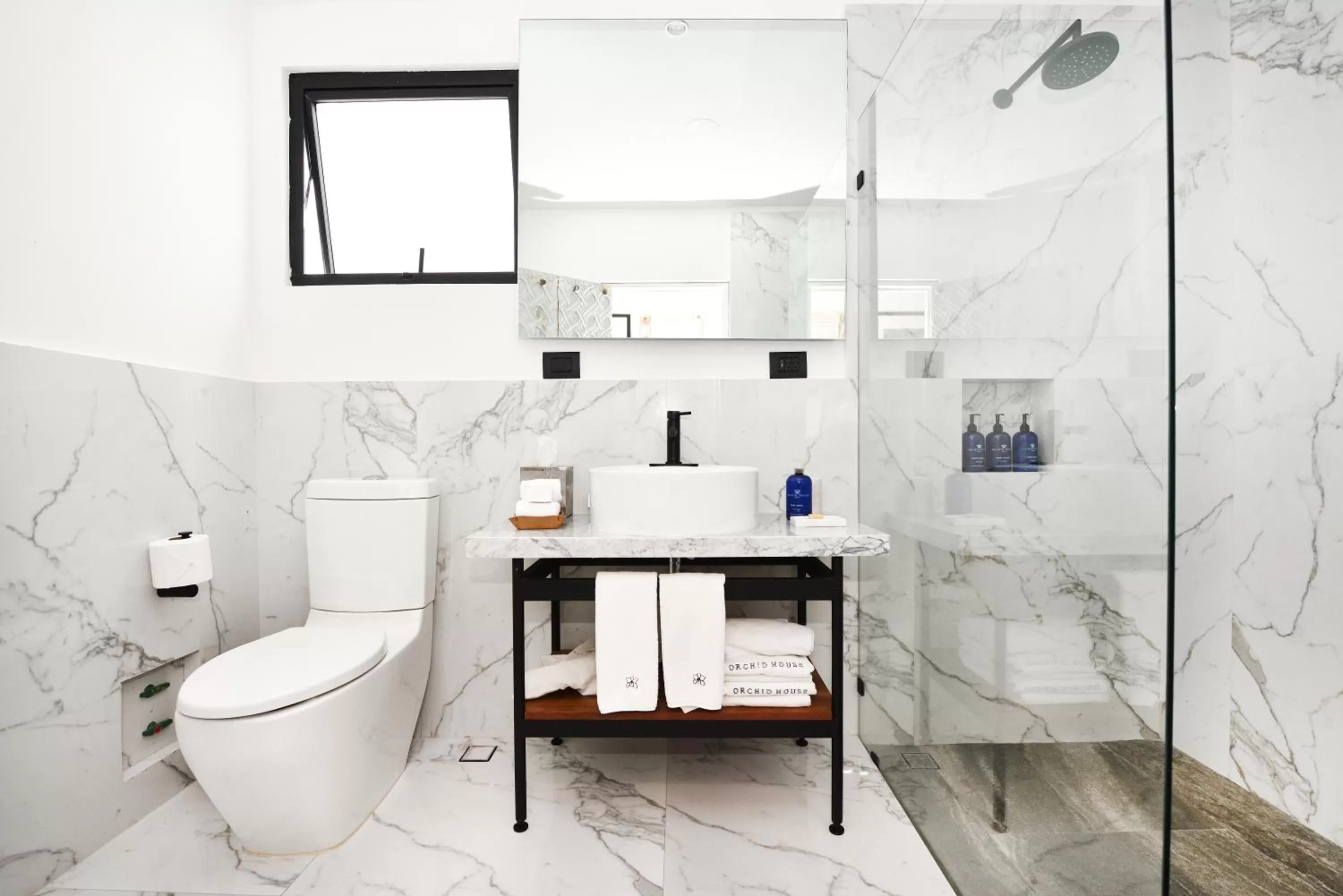 Shower in Orchid House Mexico City