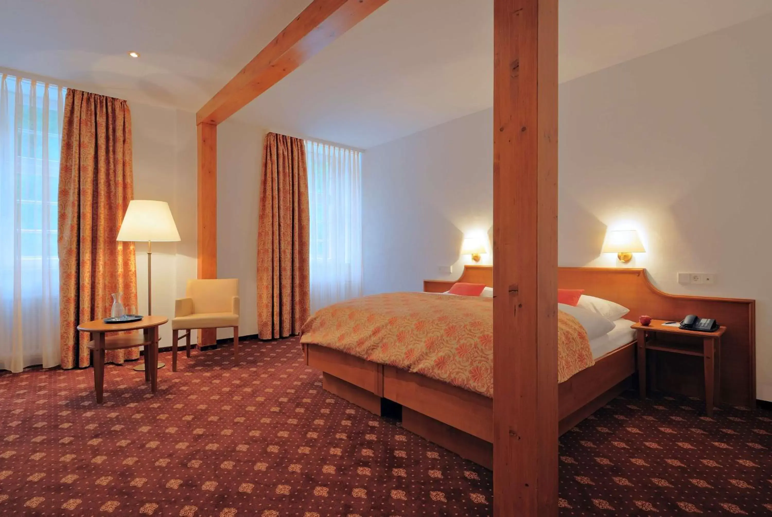 Photo of the whole room, Bed in Hotel Hofgut Sternen