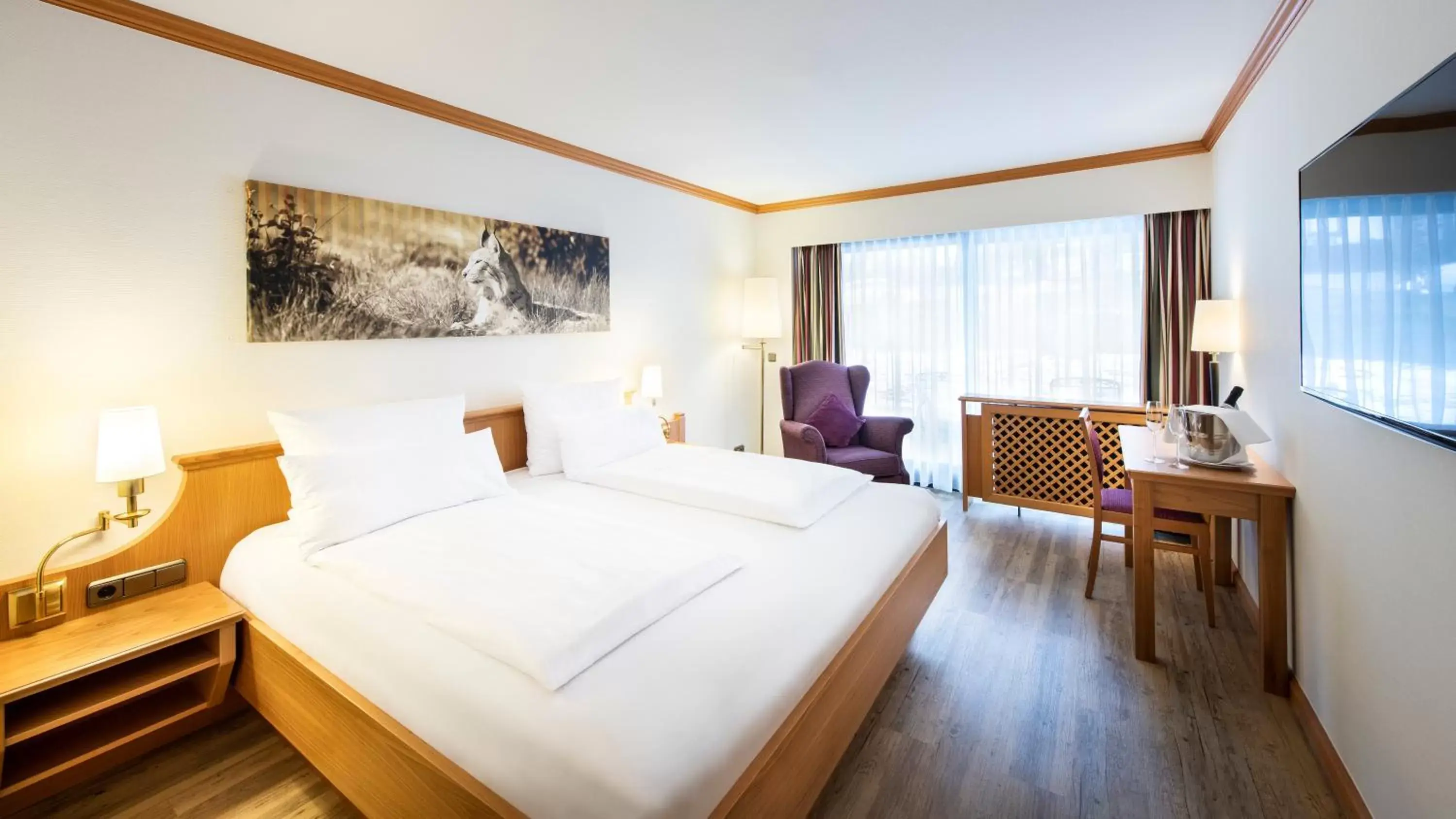 Bed in Hotel Sonnenhof Lam