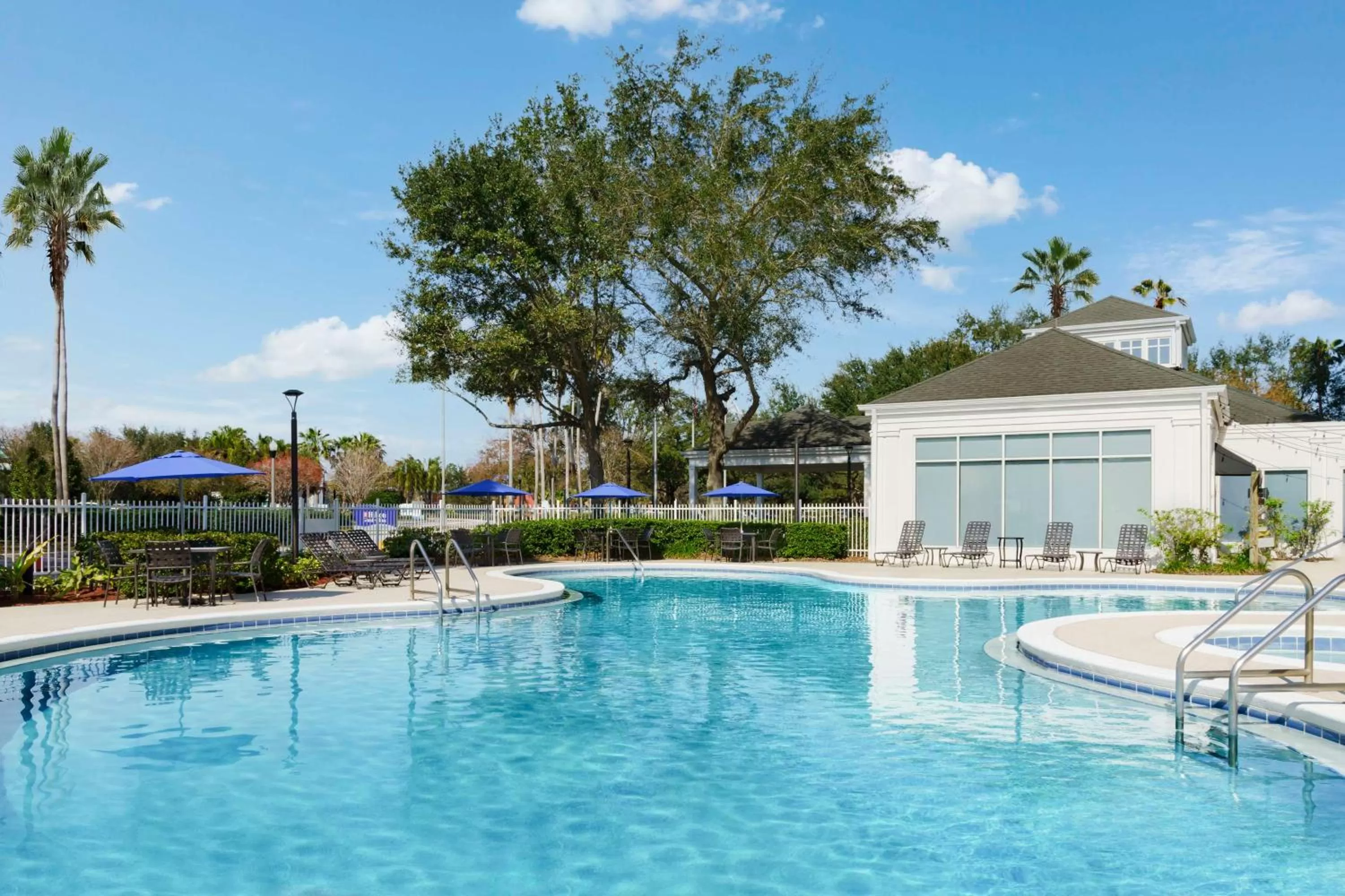 Pool view in Hilton Garden Inn Orlando at SeaWorld
