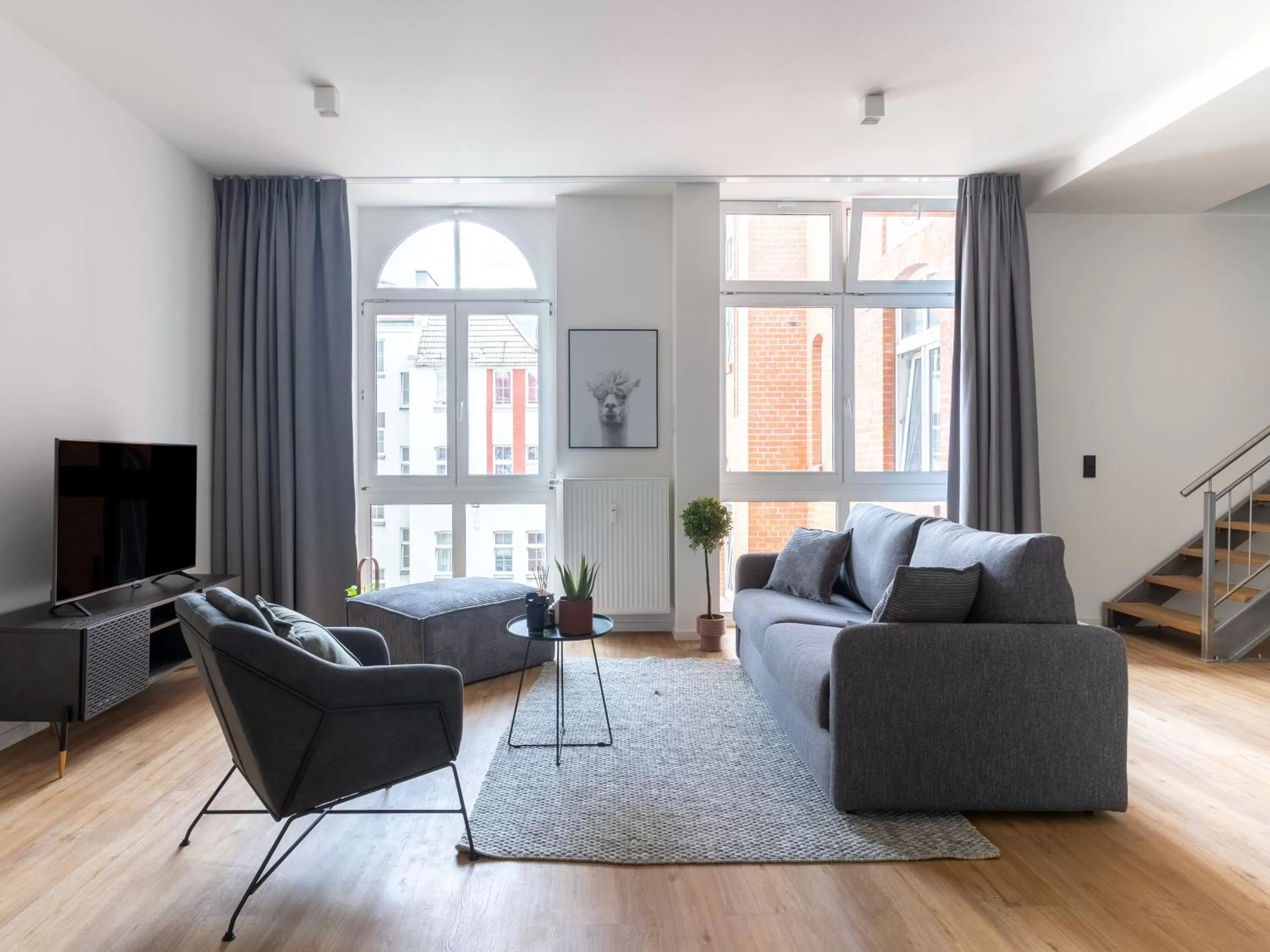 Living room in Limehome Erfurt Schmidtstedter Straße